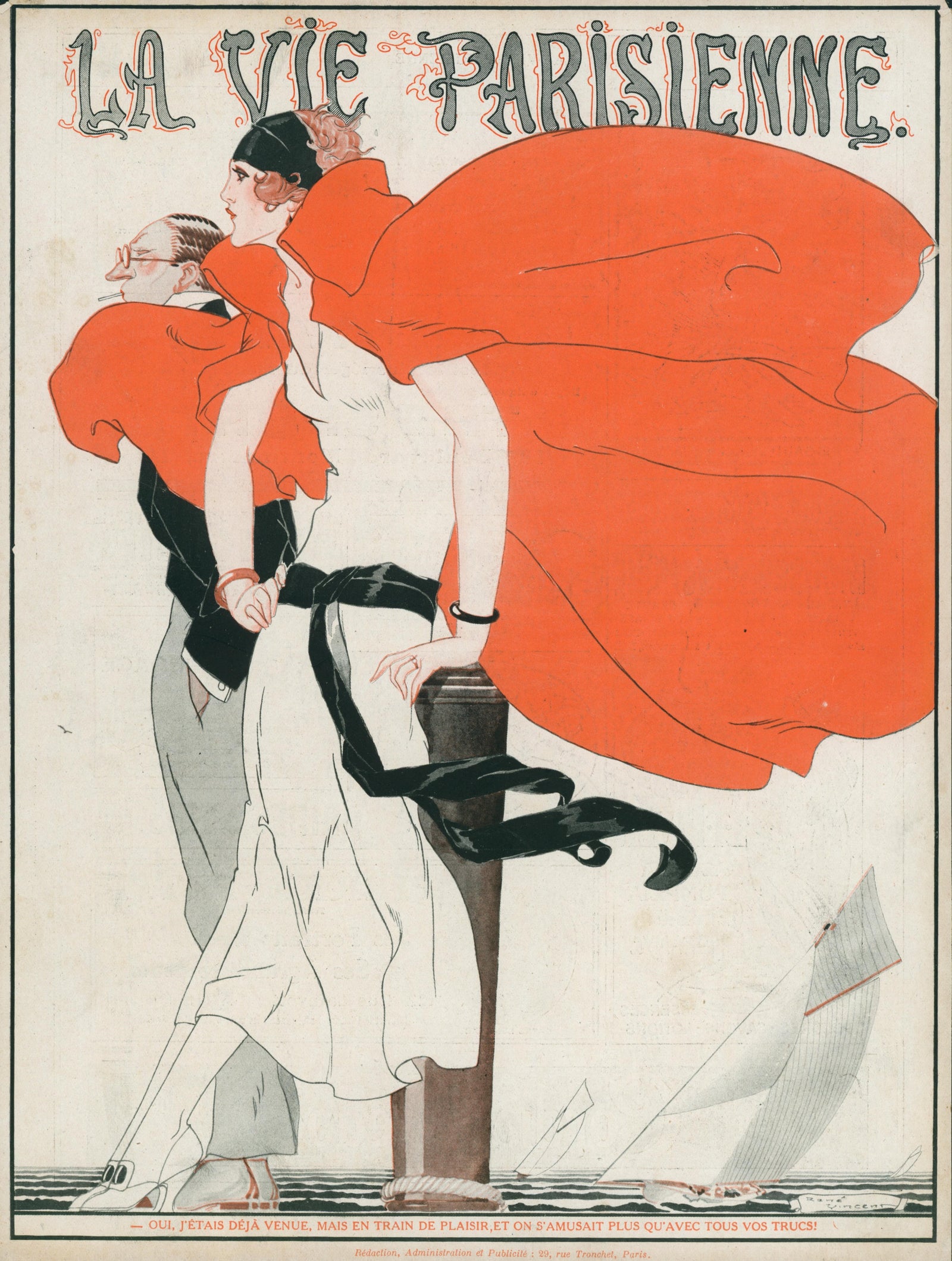 Train de Plaisir- La Vie Parisienne - Authentic Vintage Cover Art