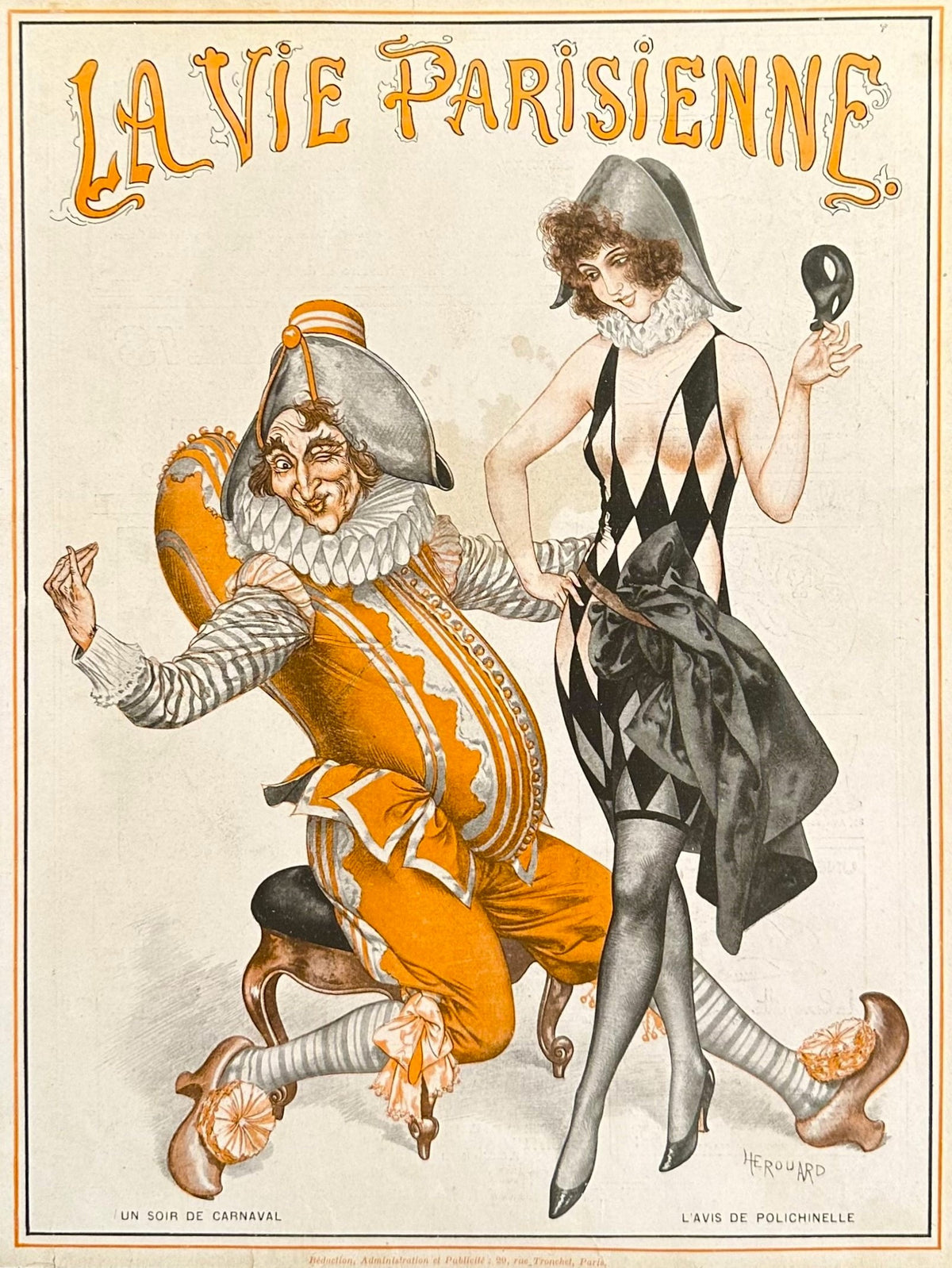 Soir de Carnaval- La Vie Parisienne - Authentic Vintage Cover Art