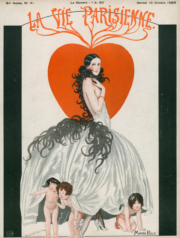 Queen of Hearts- La Vie Parisienne - Authentic Vintage Cover Art