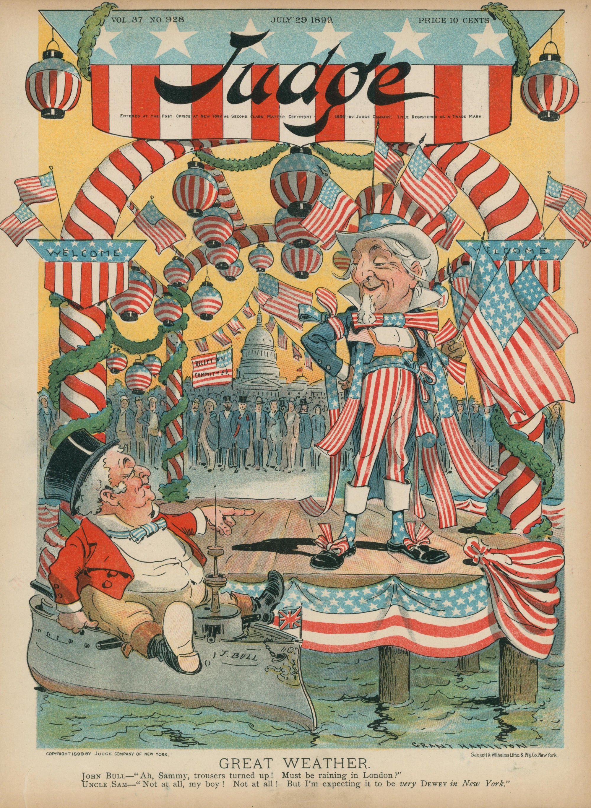 Great Weather- Judge Magazine - Authentic Vintage Cover Art