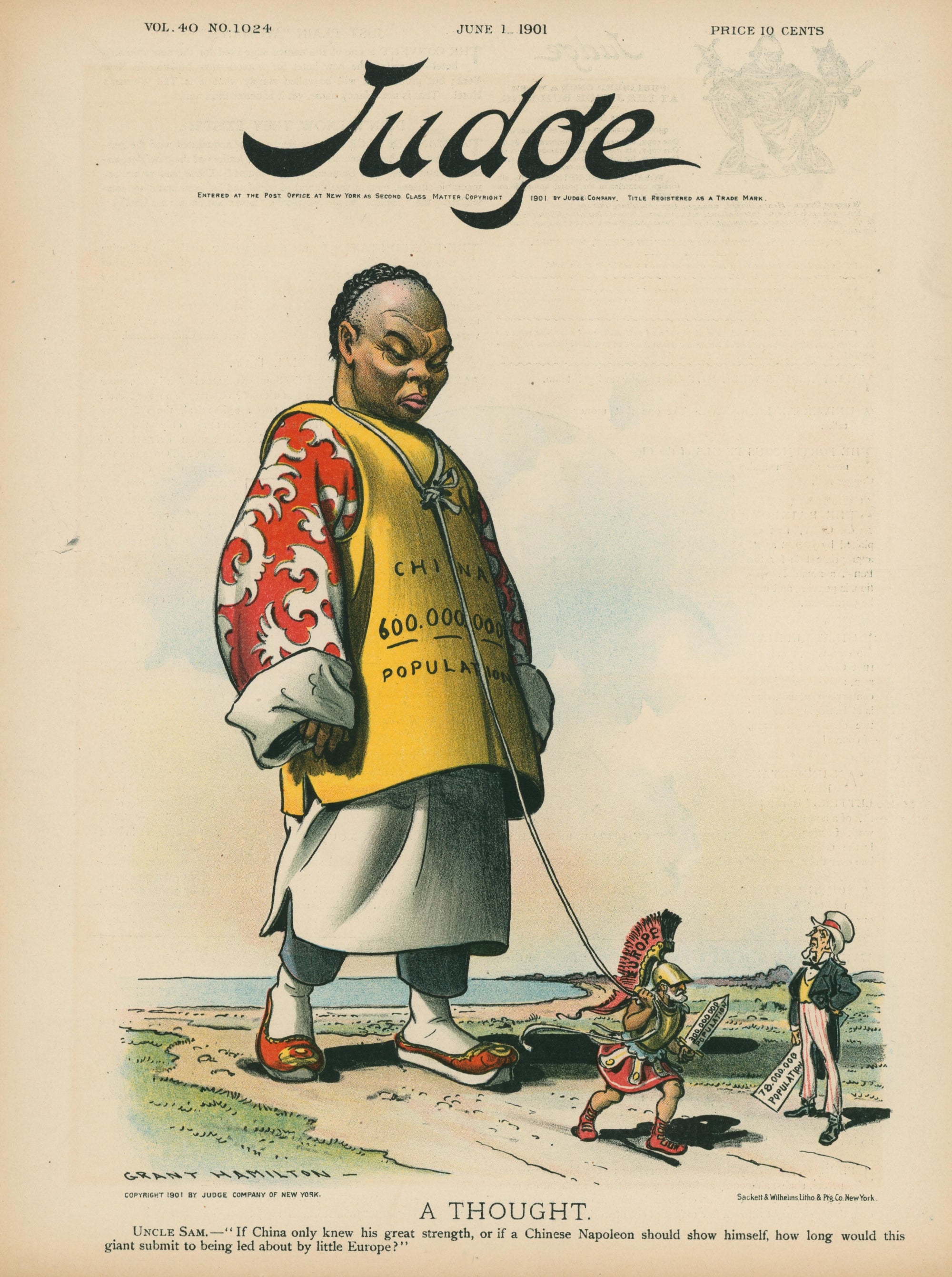 A Thought- Judge Magazine - Authentic Vintage Cover Art