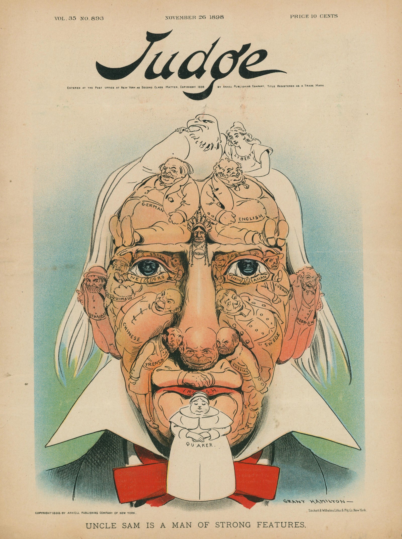 Strong Features- Judge Magazine - Authentic Vintage Cover Art