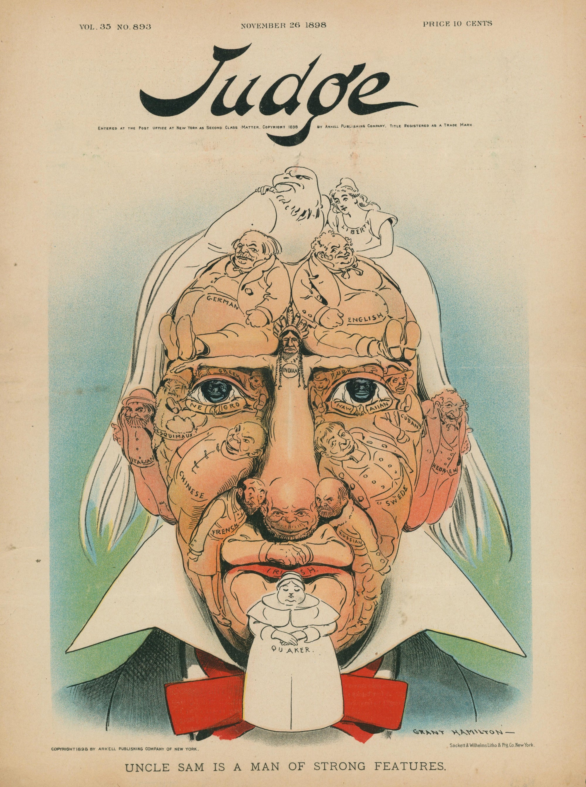 Strong Features- Judge Magazine - Authentic Vintage Cover Art