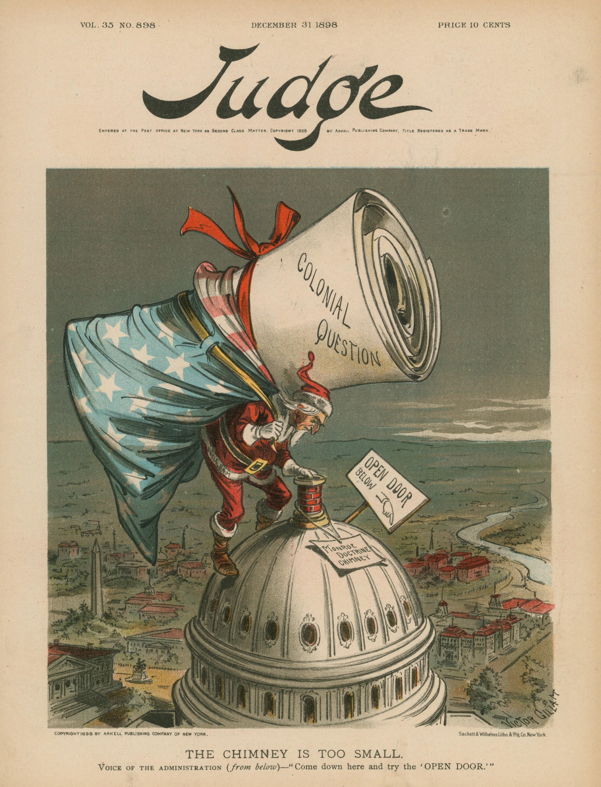 Colonial Question- Judge Magazine - Authentic Vintage Cover Art