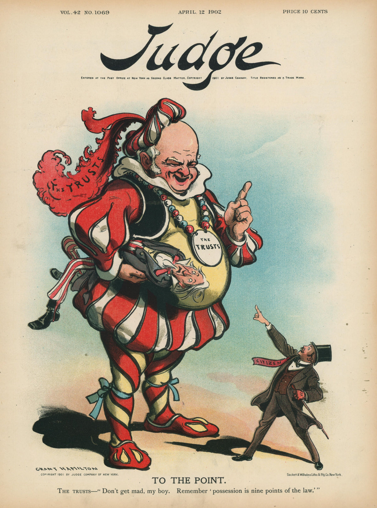 To the Point- Judge Magazine - Authentic Vintage Cover Art