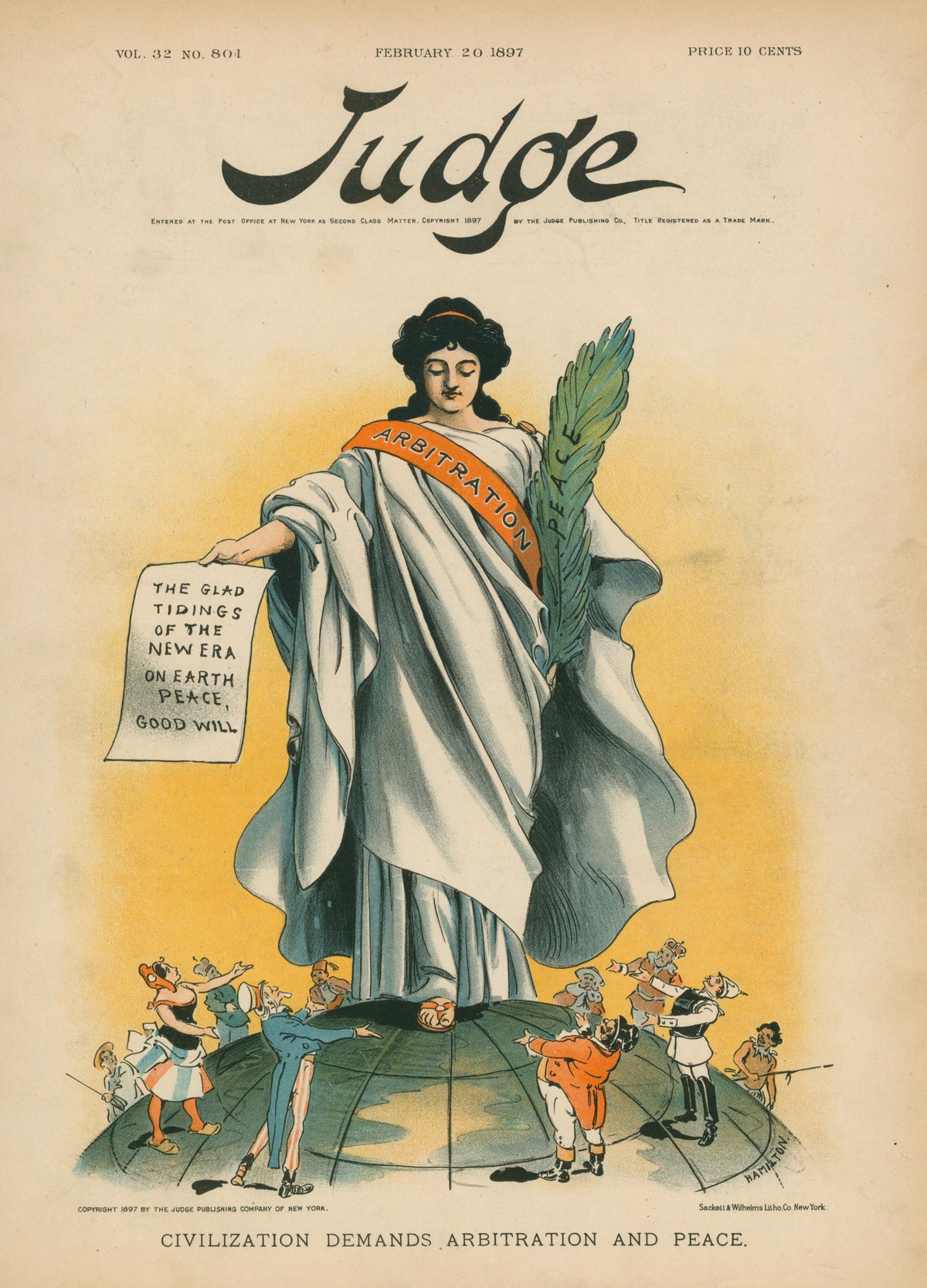 Arbitration &amp; Peace- Judge Magazine - Authentic Vintage Cover Art