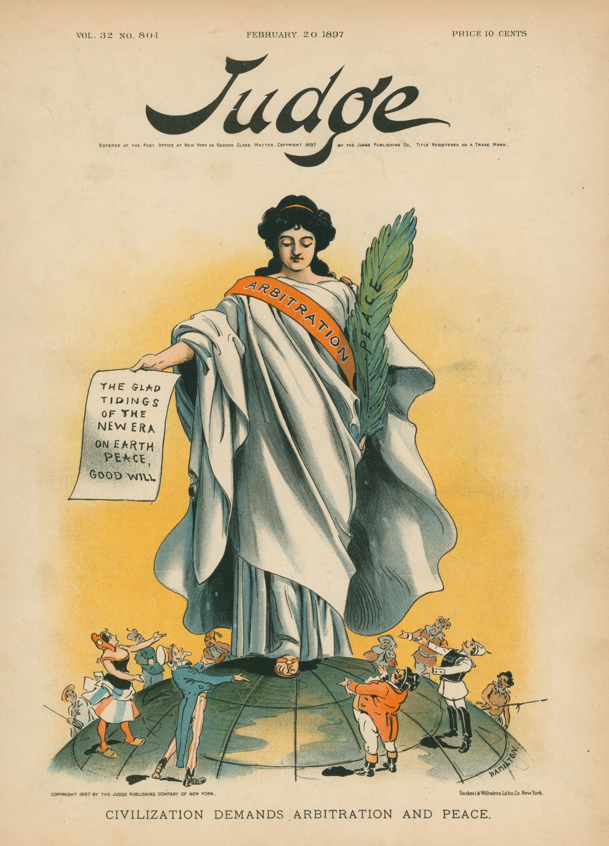 Arbitration & Peace- Judge Magazine - Authentic Vintage Cover Art