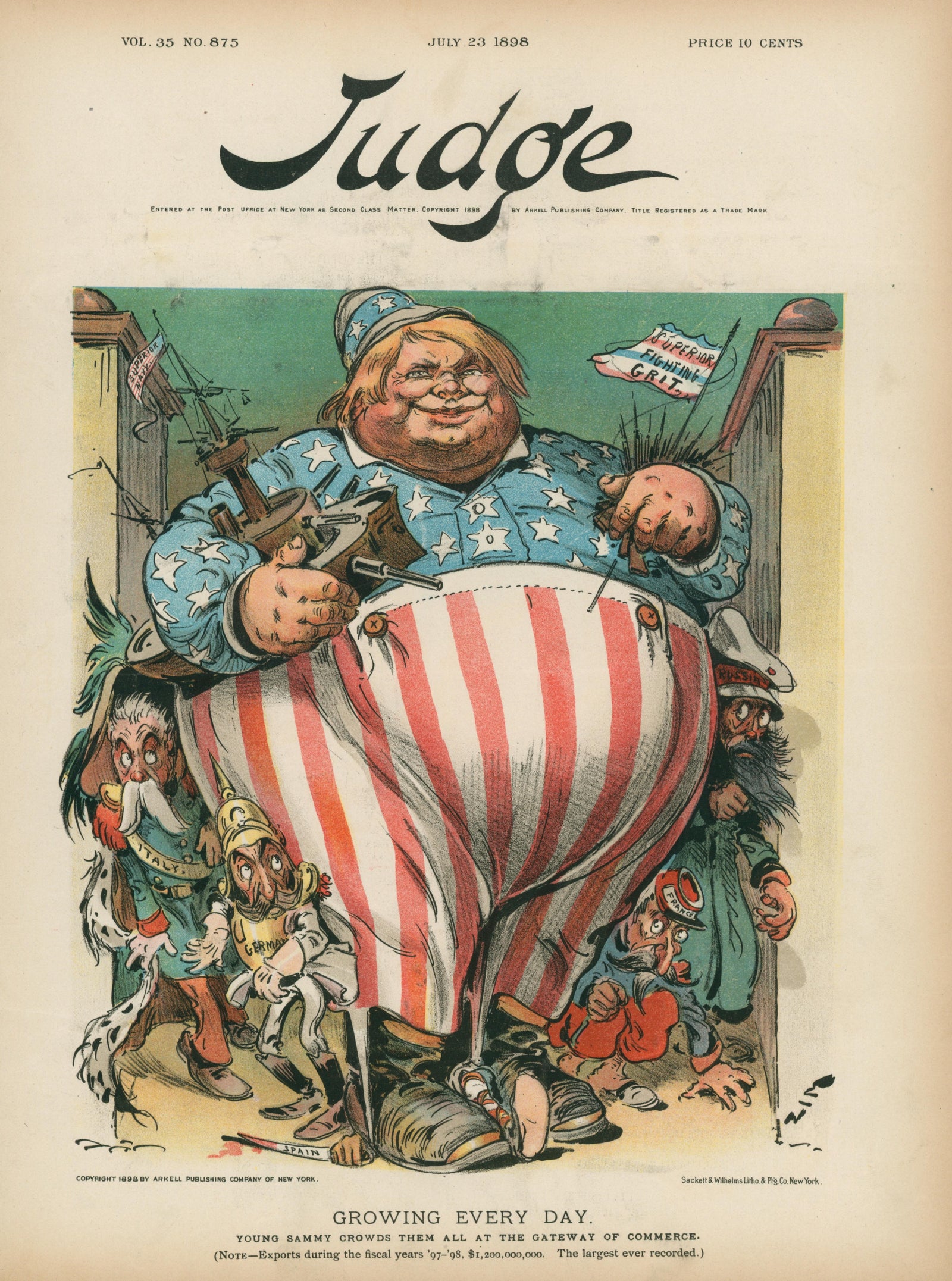 Growing Every Day- Judge Magazine - Authentic Vintage Cover Art