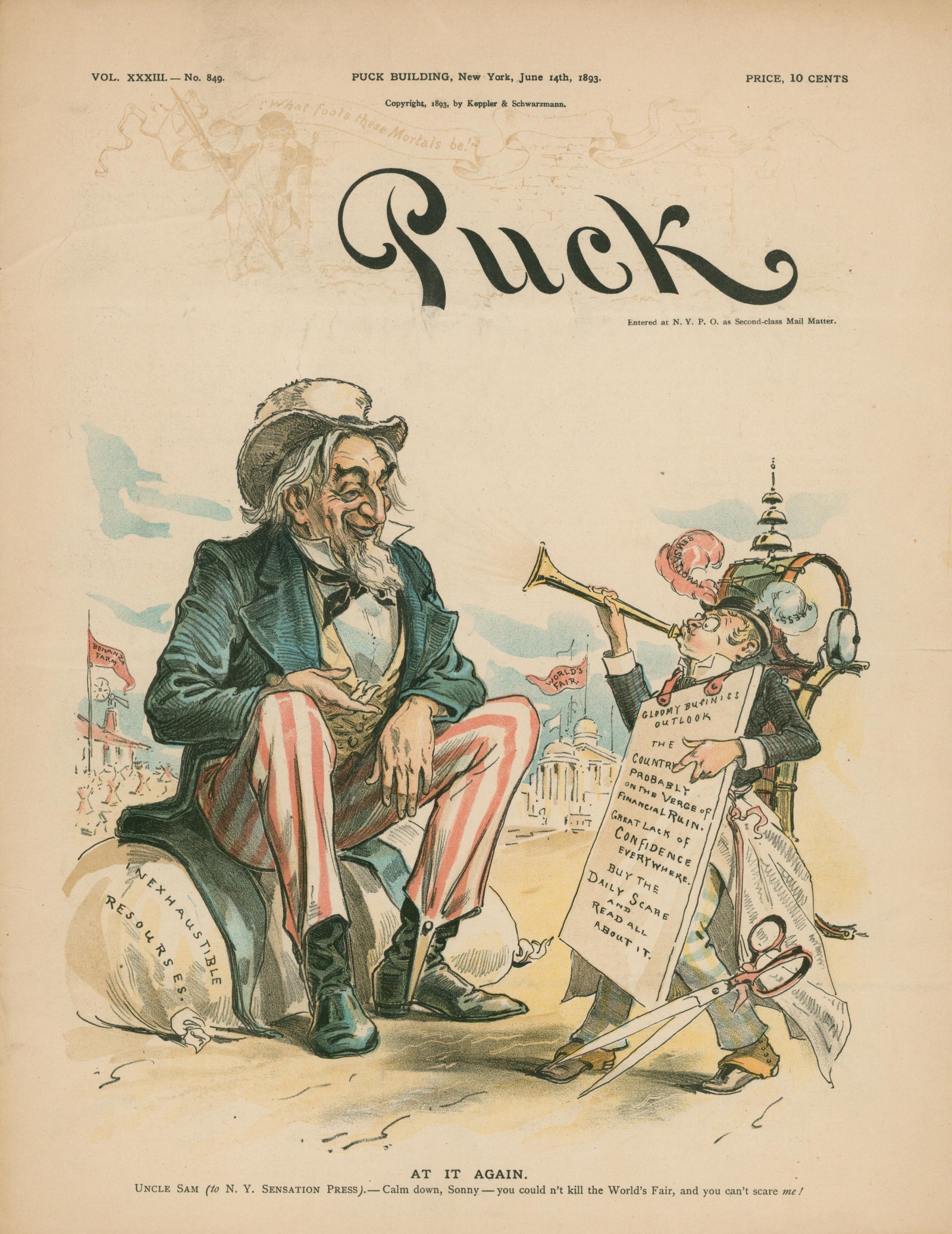 At it Again- Judge Magazine - Authentic Vintage Cover Art