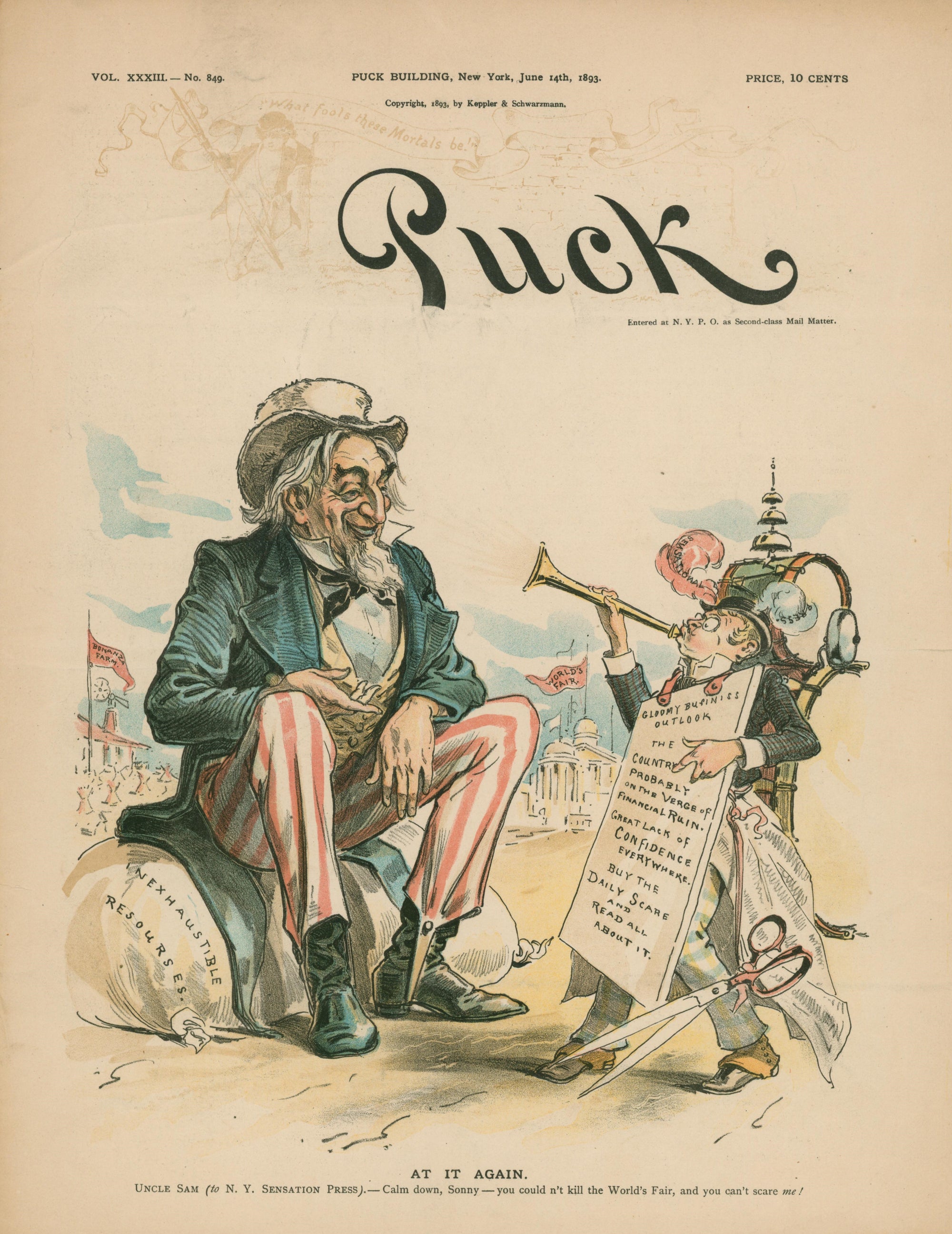 At it Again- Judge Magazine - Authentic Vintage Cover Art