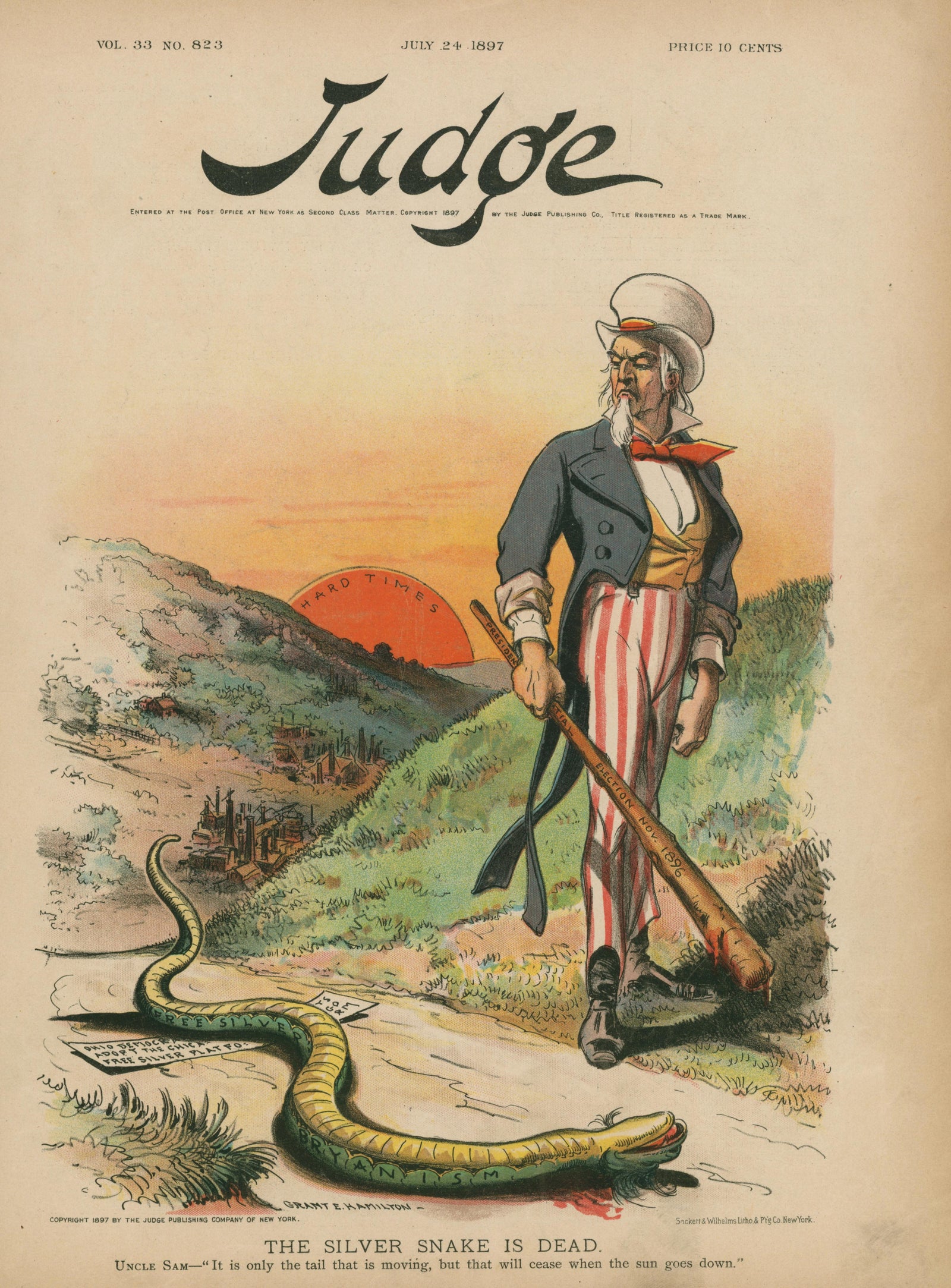 Silver Snake- Judge Magazine - Authentic Vintage Cover Art