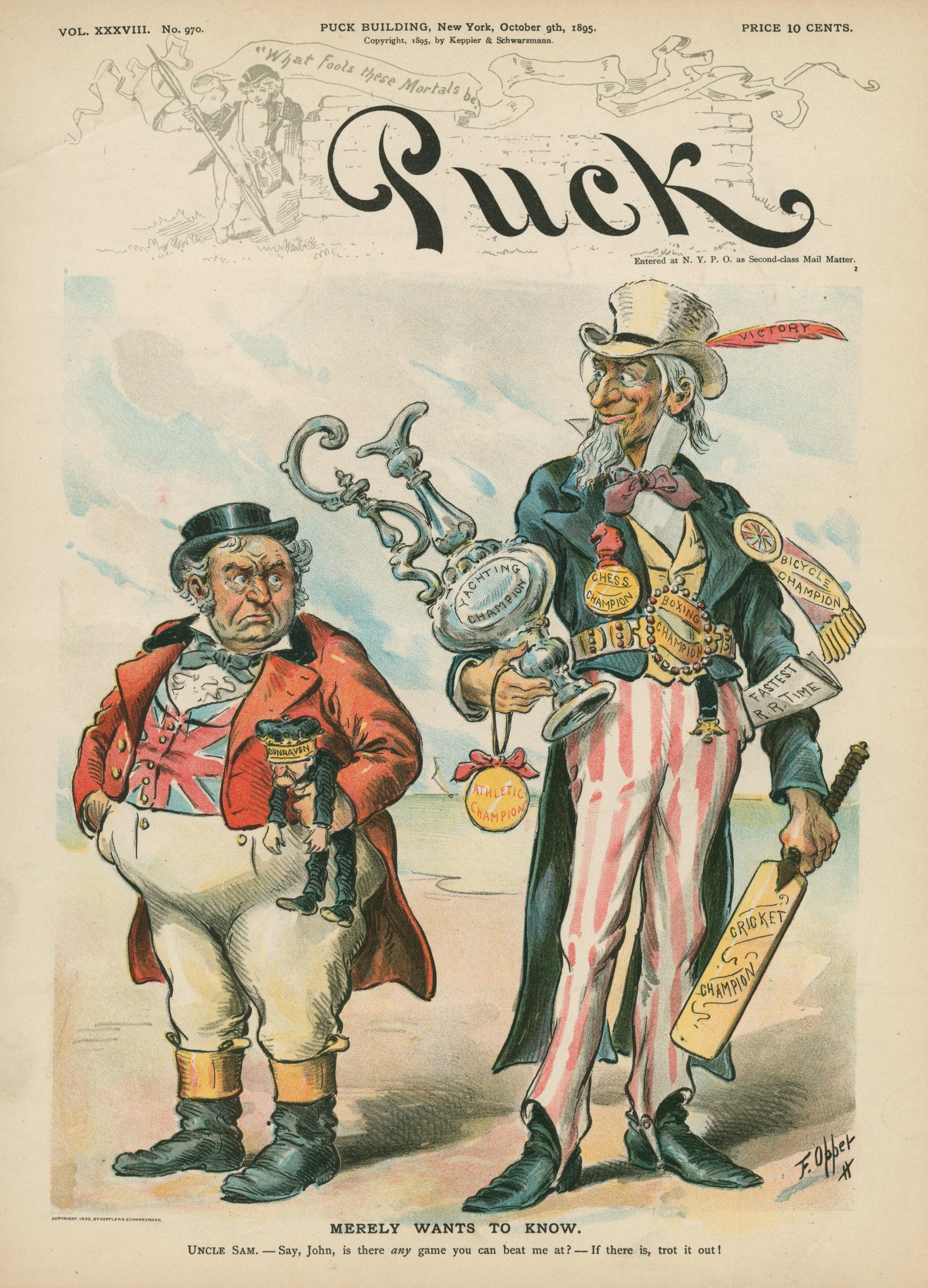 Want to Know- Puck Magazine - Authentic Vintage Cover Art