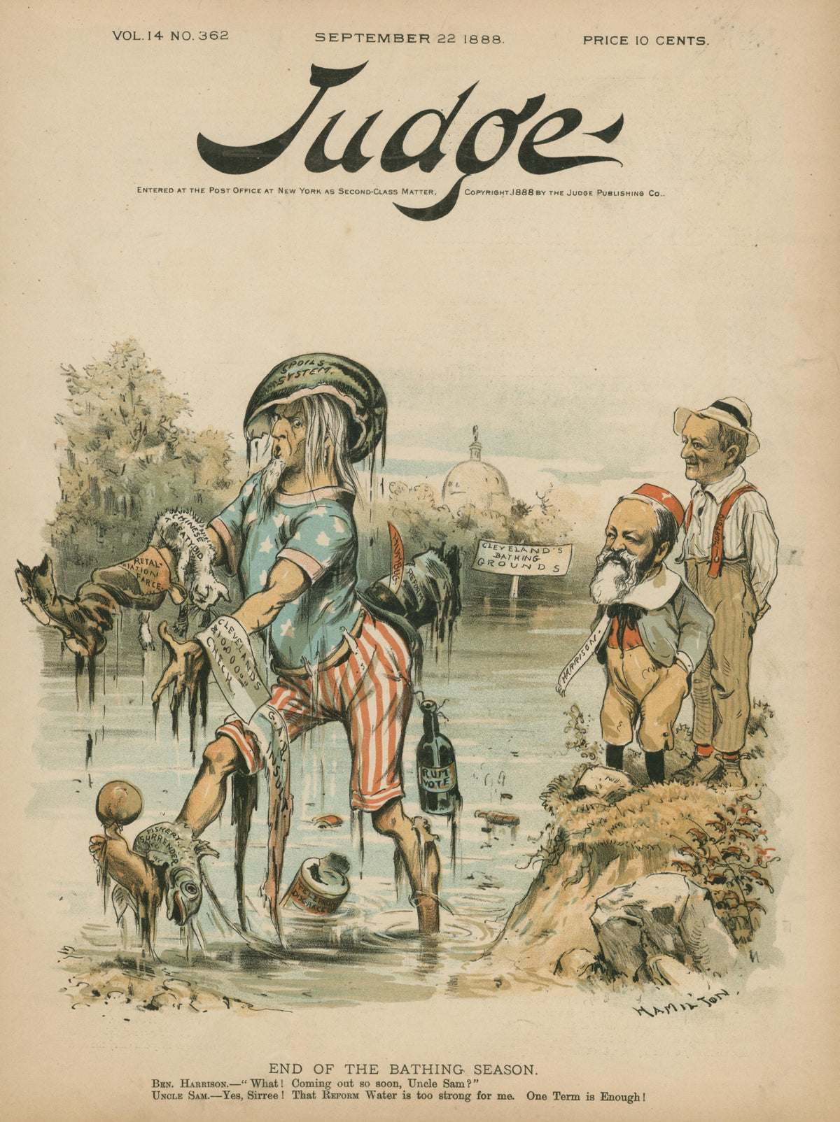 Bathing Season- Judge Magazine - Authentic Vintage Cover Art