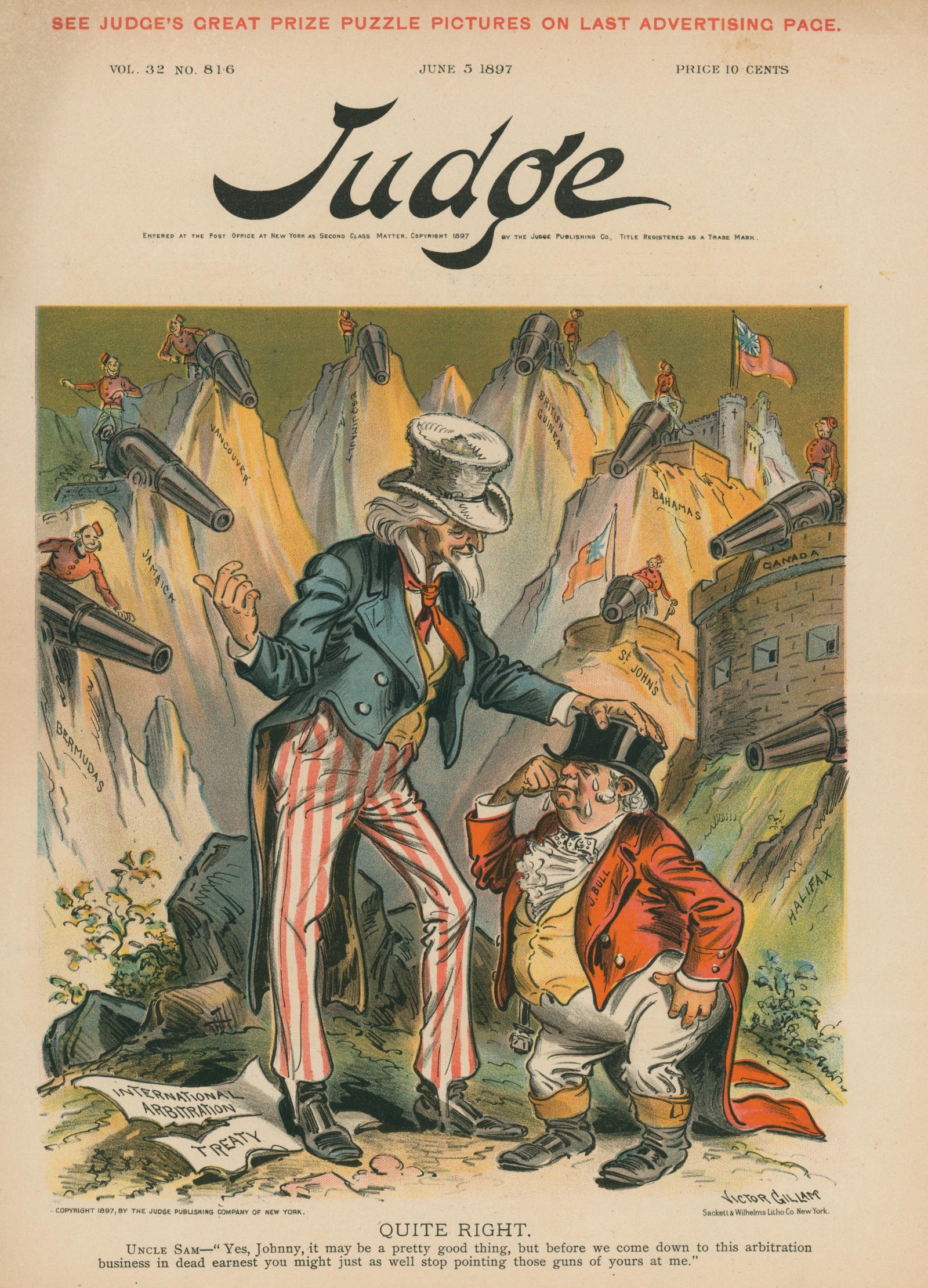 Quite Right- Judge Magazine - Authentic Vintage Cover Art