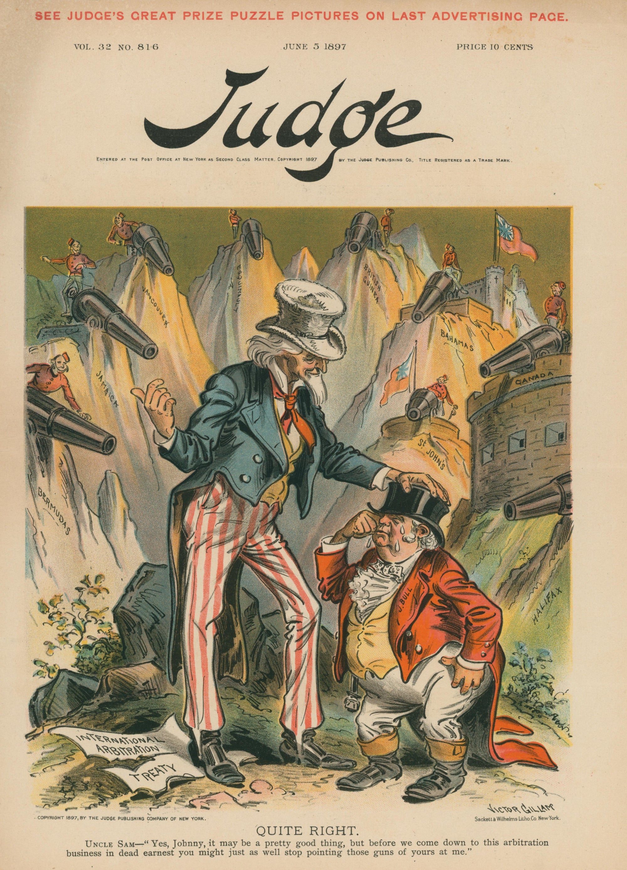 Quite Right- Judge Magazine - Authentic Vintage Cover Art