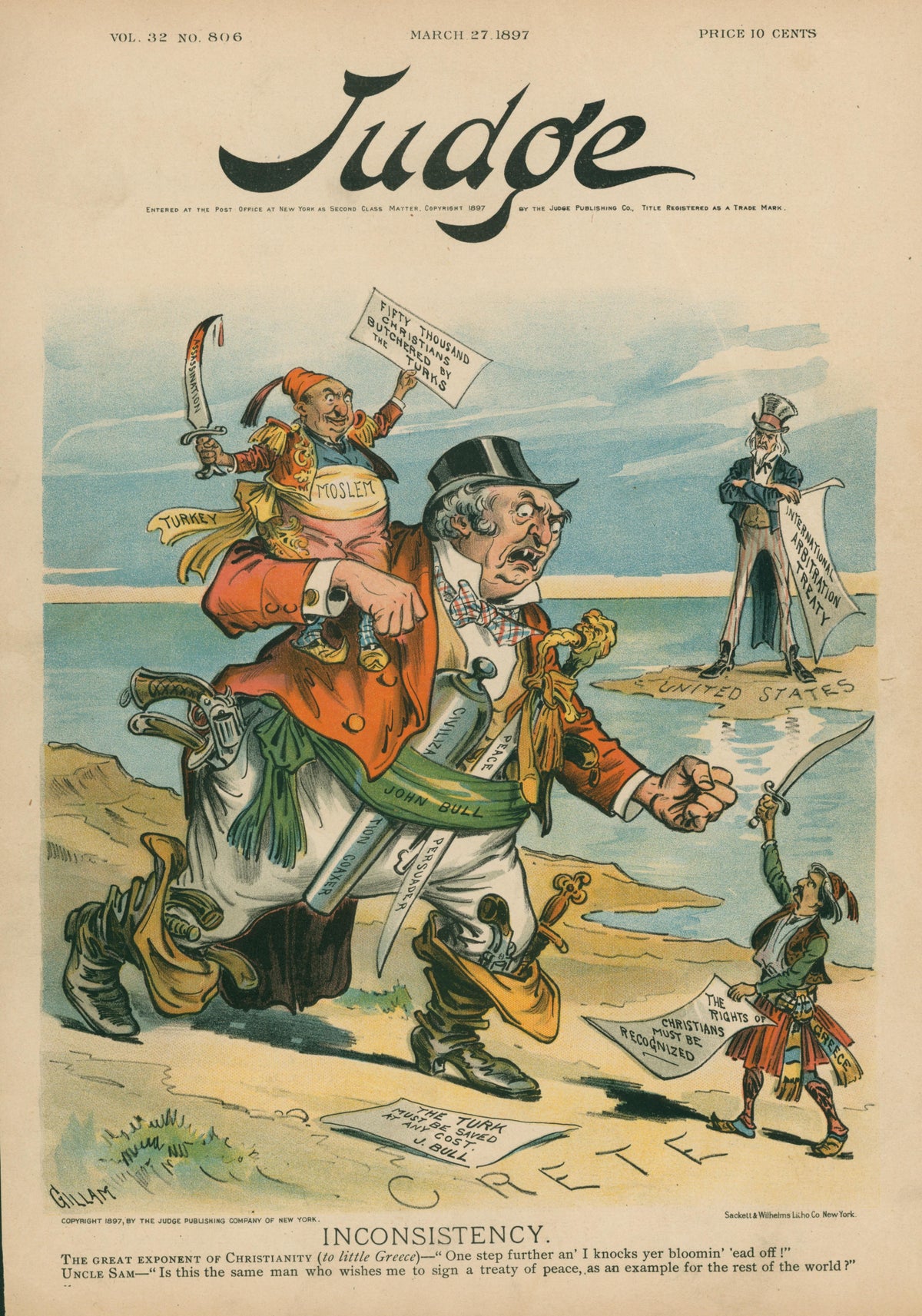 Inconsistency- Judge Magazine - Authentic Vintage Cover Art