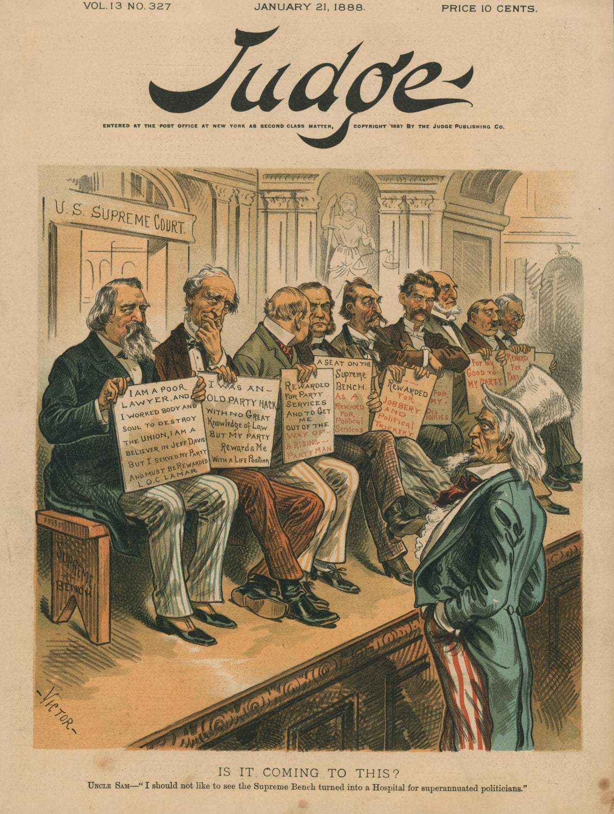 Supreme Bench- Judge Magazine - Authentic Vintage Cover Art