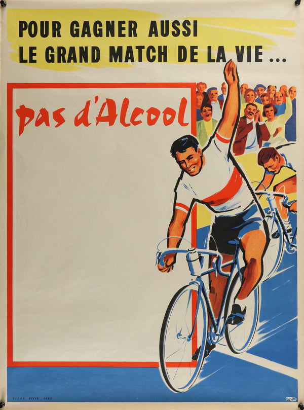 To Win Life, No Alcohol! - Authentic Vintage Poster