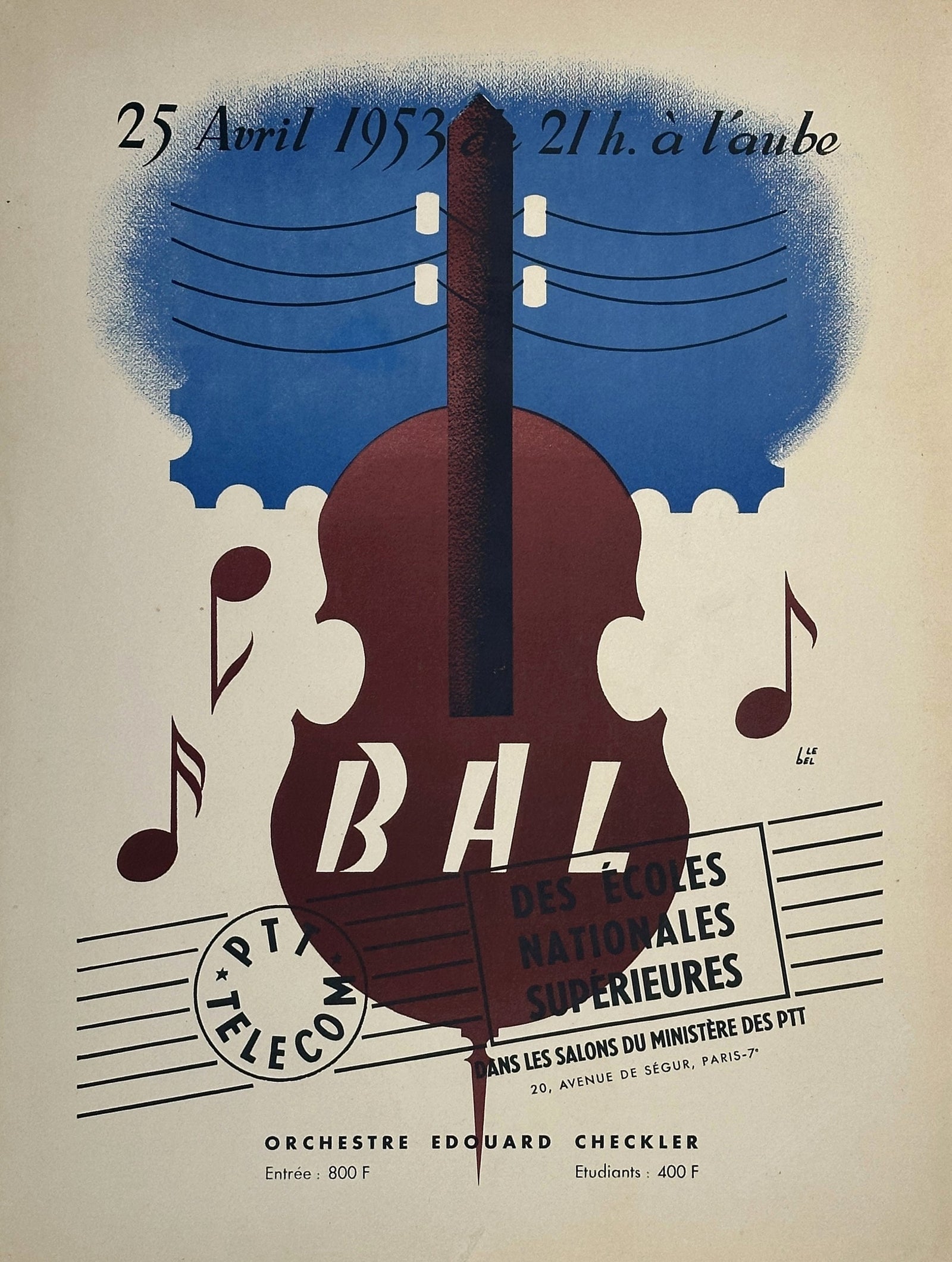 Bal, Écoles Nationales Supérieures - Authentic Vintage Poster