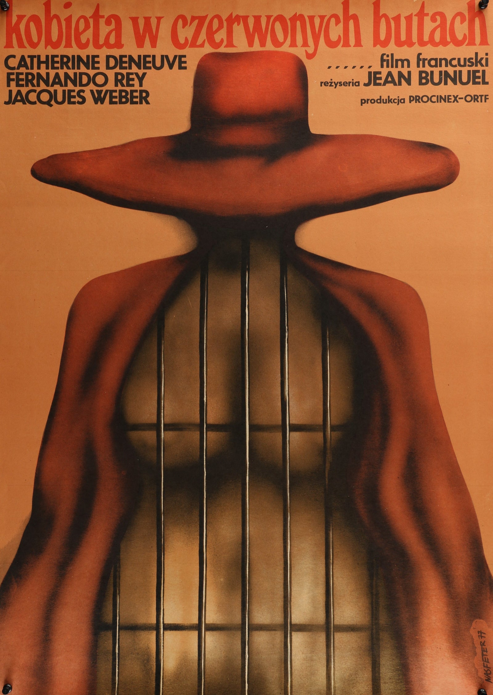 Woman with the Red Boots - Authentic Vintage Poster