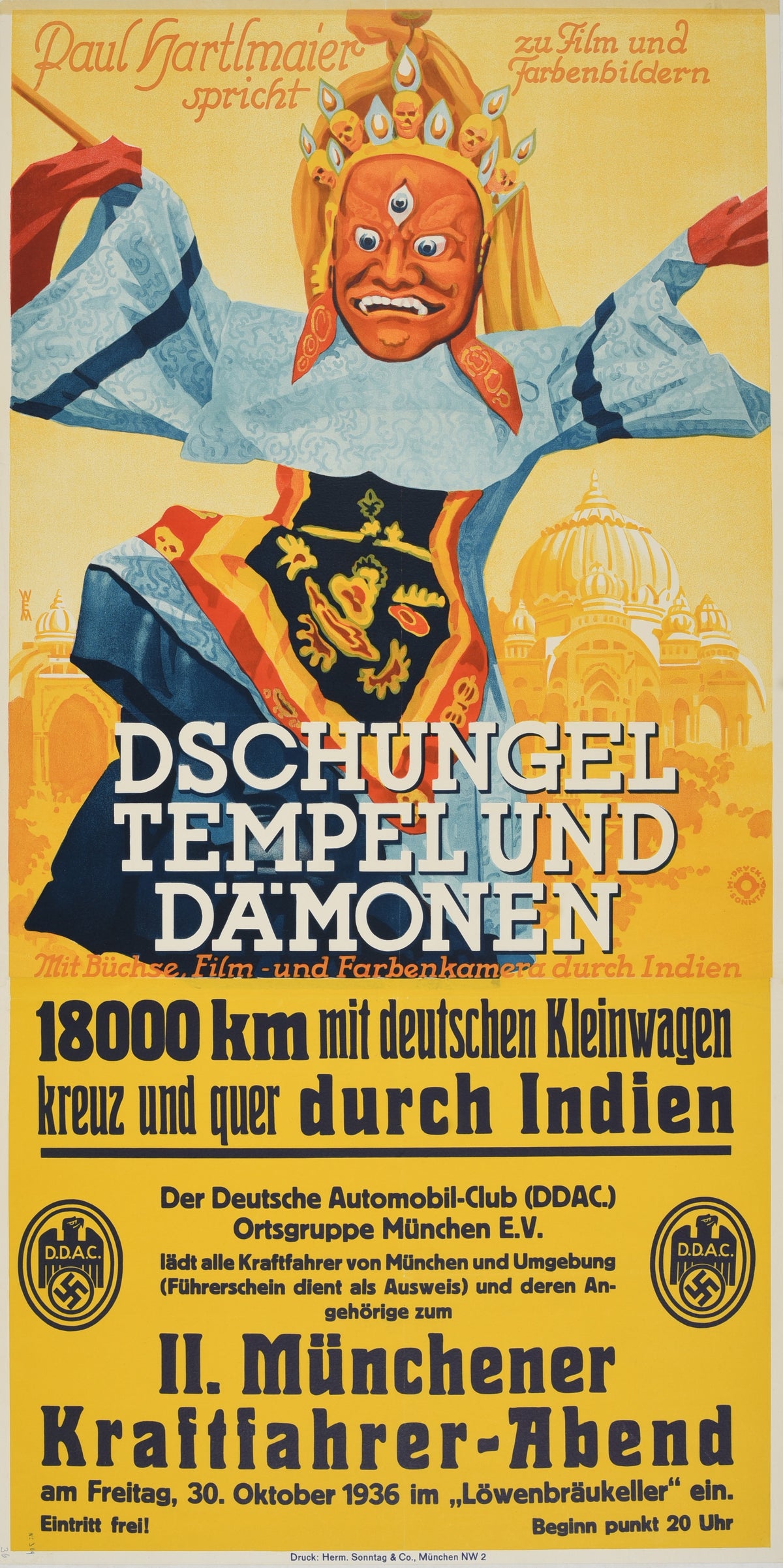 Jungle, Temples & Demons - Authentic Vintage Poster