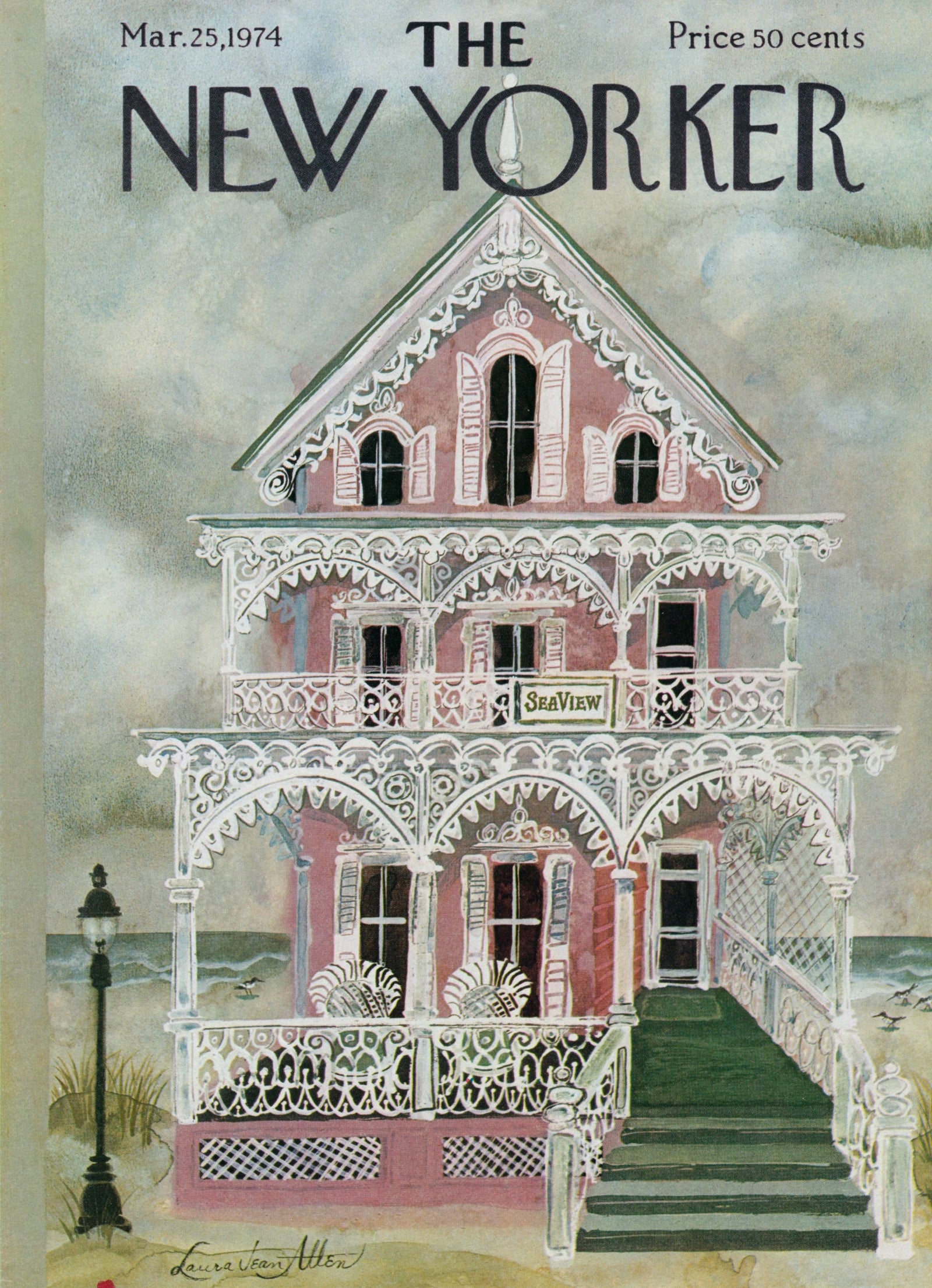 Sea View- The New Yorker - Authentic Vintage Cover Art