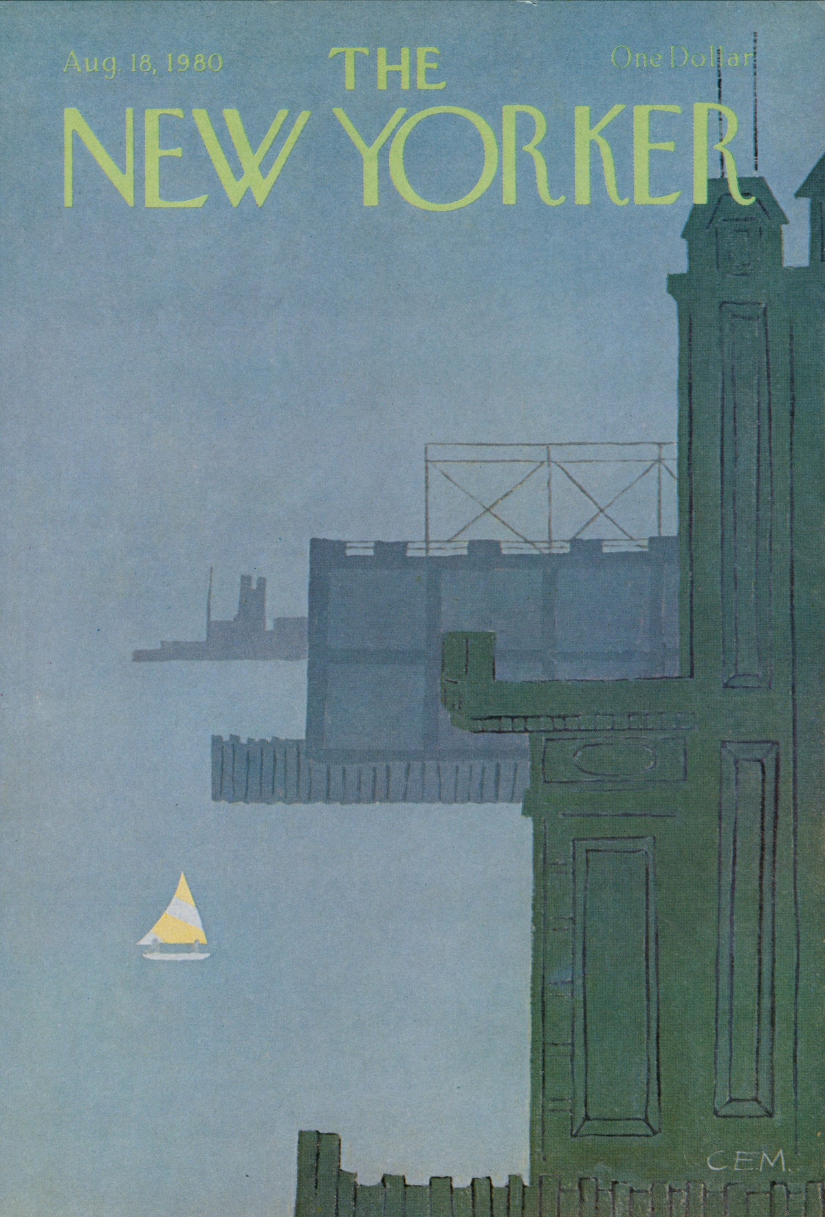 Evening Sail- The New Yorker - Authentic Vintage Cover Art