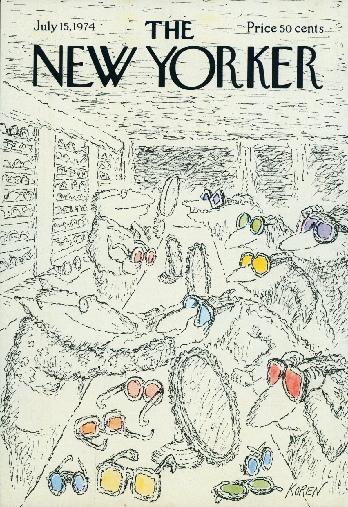 Shades for Days- The New Yorker - Authentic Vintage Cover Art
