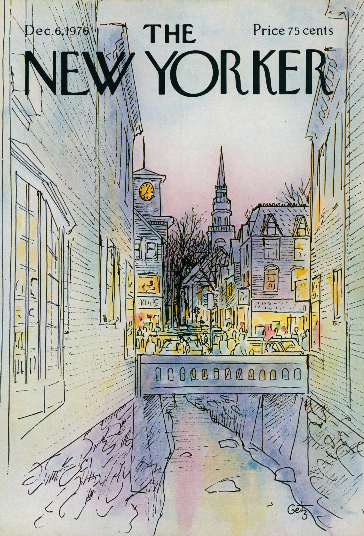 Channel Gardens- The New Yorker - Authentic Vintage Cover Art