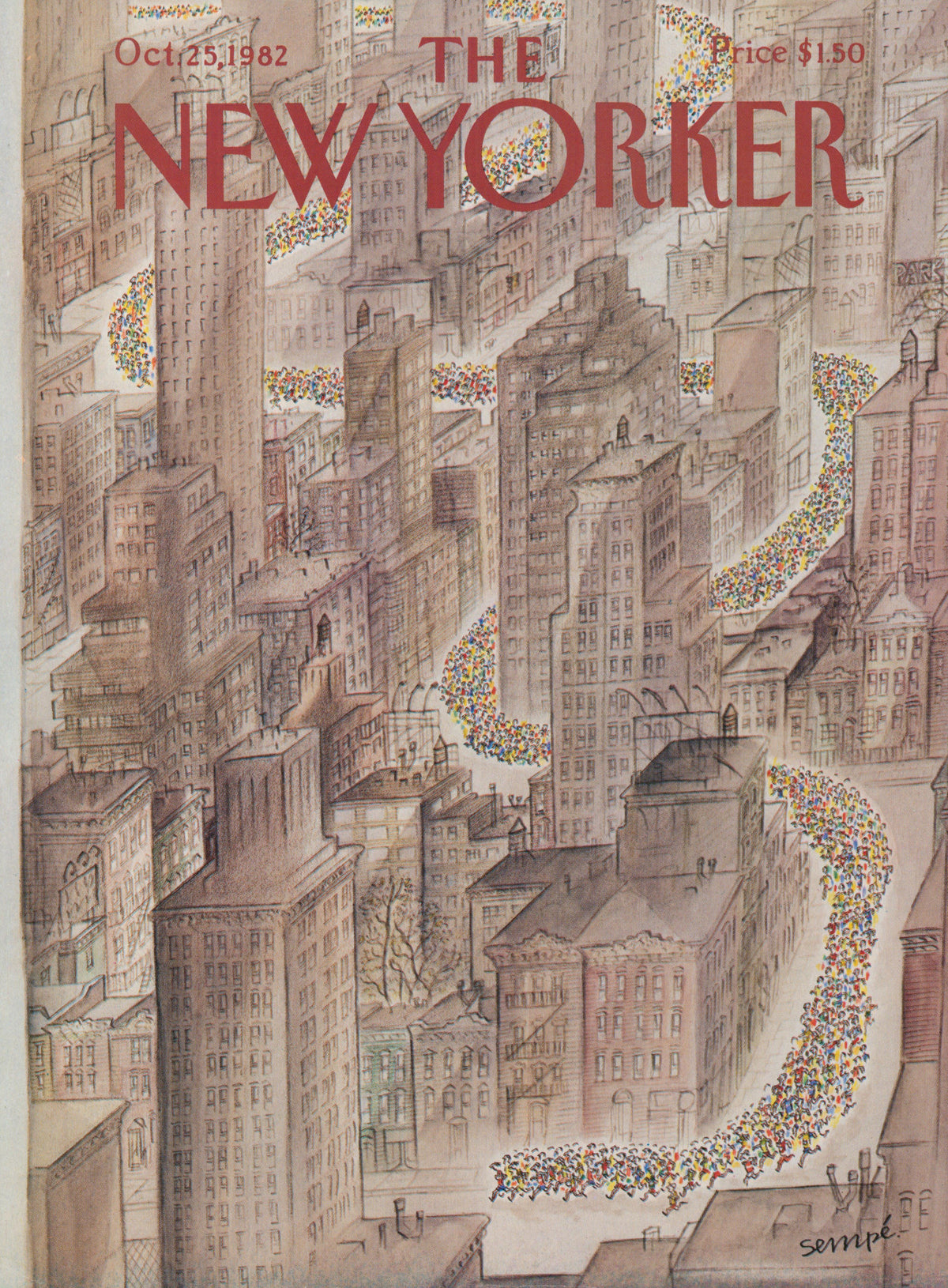 NYC Marathon- The New Yorker - Authentic Vintage Cover Art