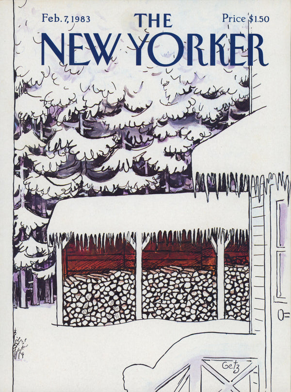 Our Winter Cabin- The New Yorker - Authentic Vintage Cover Art