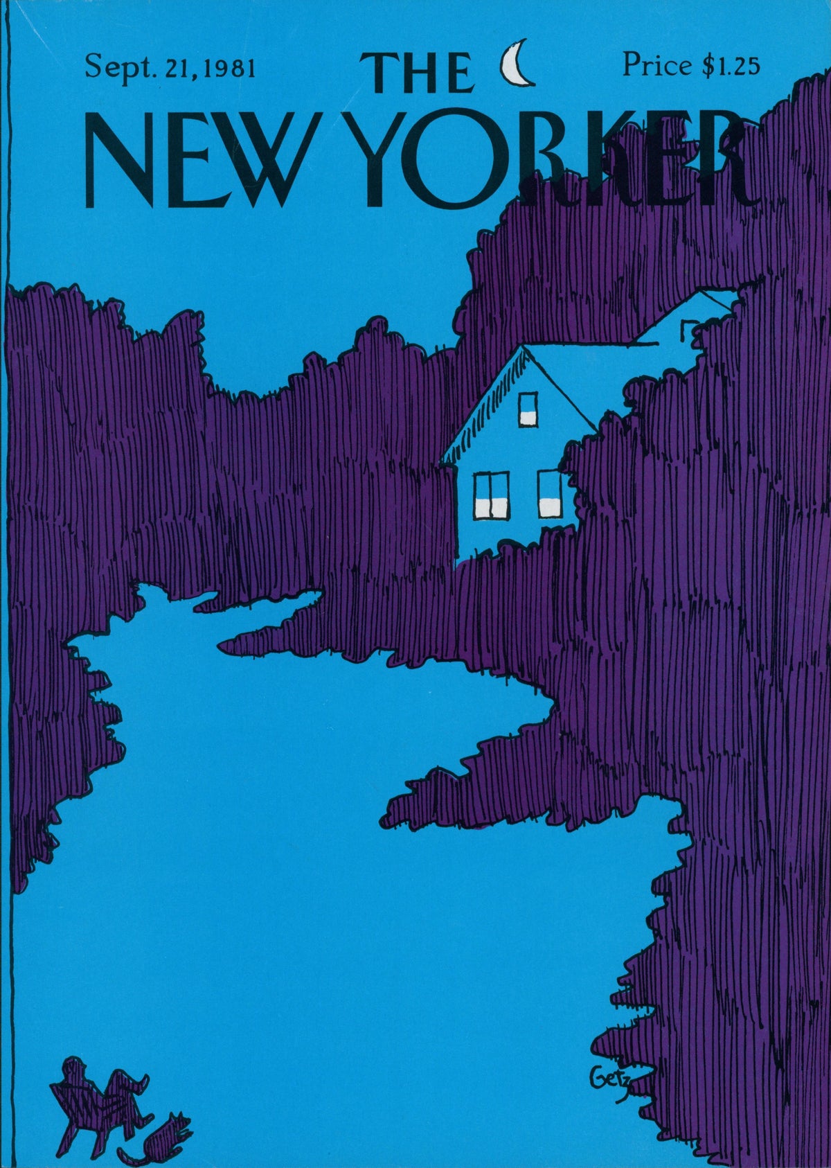 September by the Lake- The New Yorker - Authentic Vintage Cover Art
