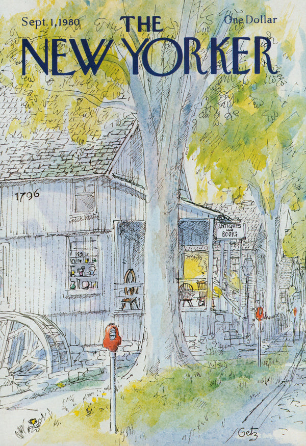 Antiques & Books- The New Yorker - Authentic Vintage Cover Art