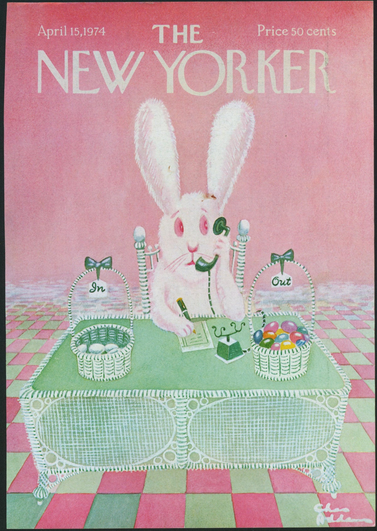 Easter is Calling- The New Yorker - Authentic Vintage Cover Art