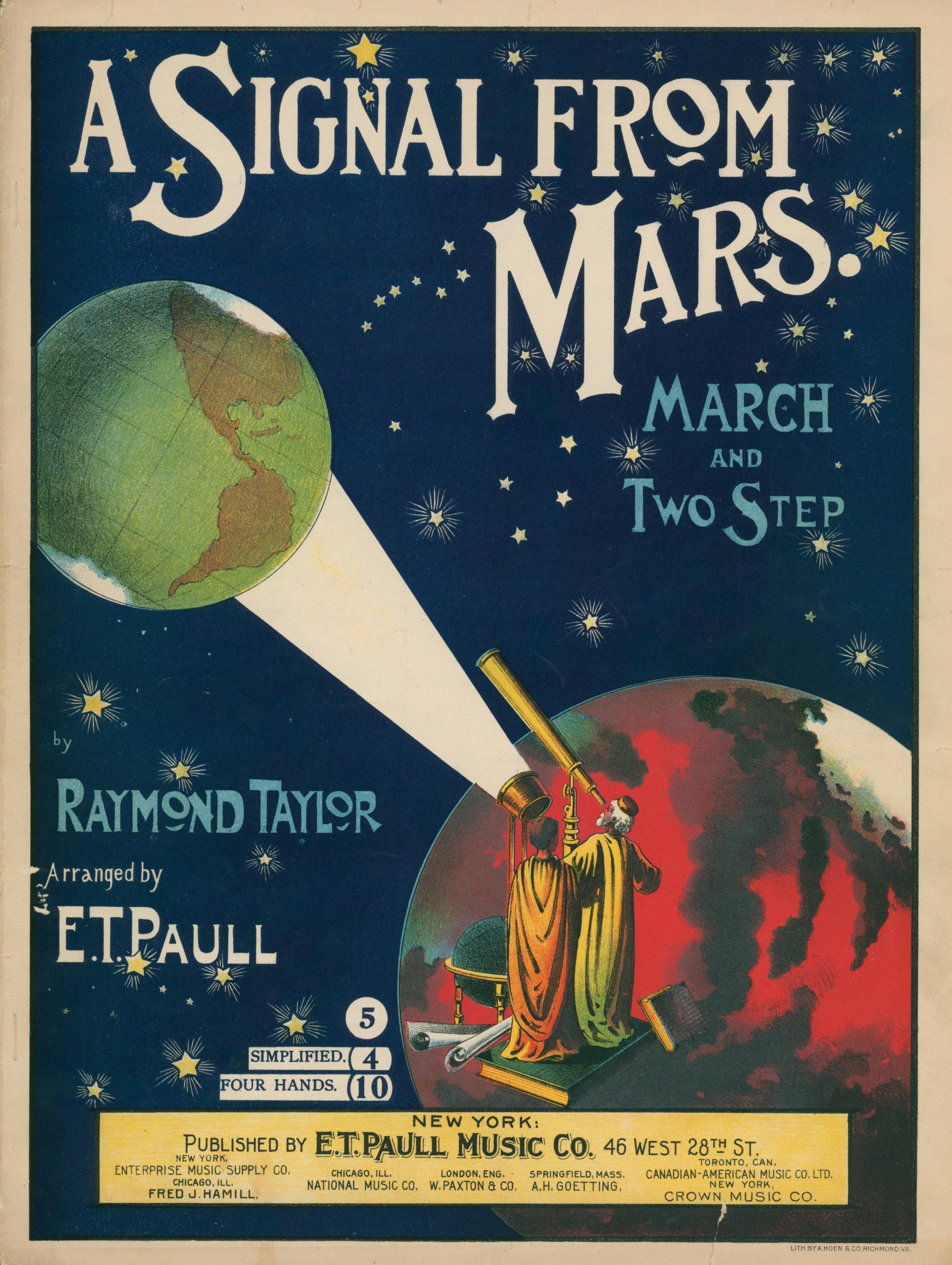 A signal From Mars - Authentic Vintage Cover Art