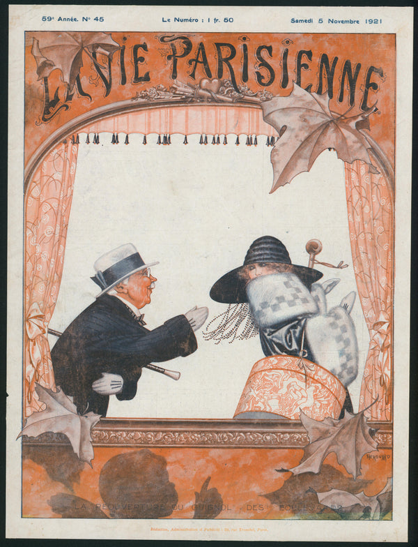 Woman of the Theatre- La Vie Parisienne - Authentic Vintage Cover Art