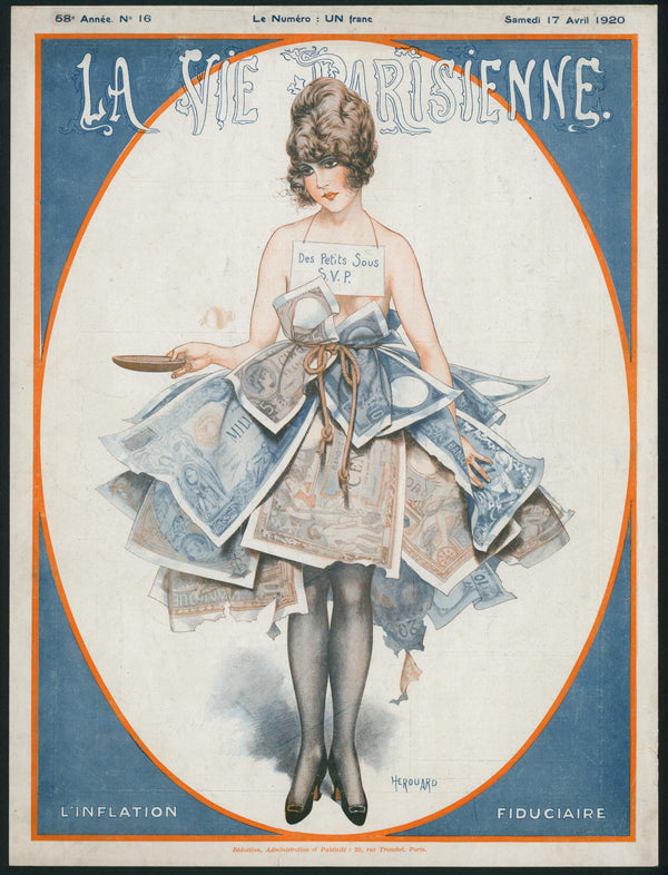 Dressing for Inflation- La Vie Parisienne - Authentic Vintage Cover Art