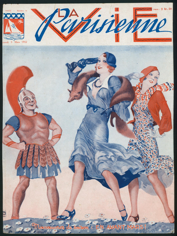 Flirting with the Romans- La Vie Parisienne - Authentic Vintage Cover Art