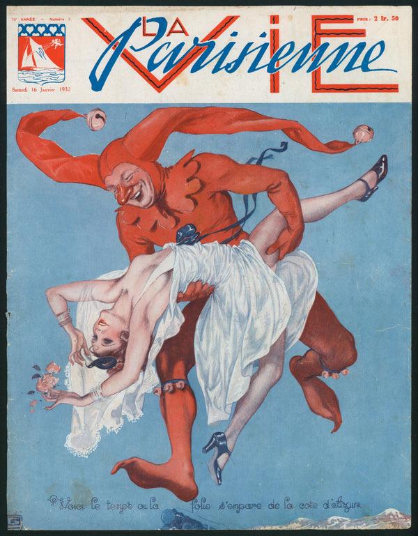 Date with Mischief- La Vie Parisienne Covers - Authentic Vintage Cover Art