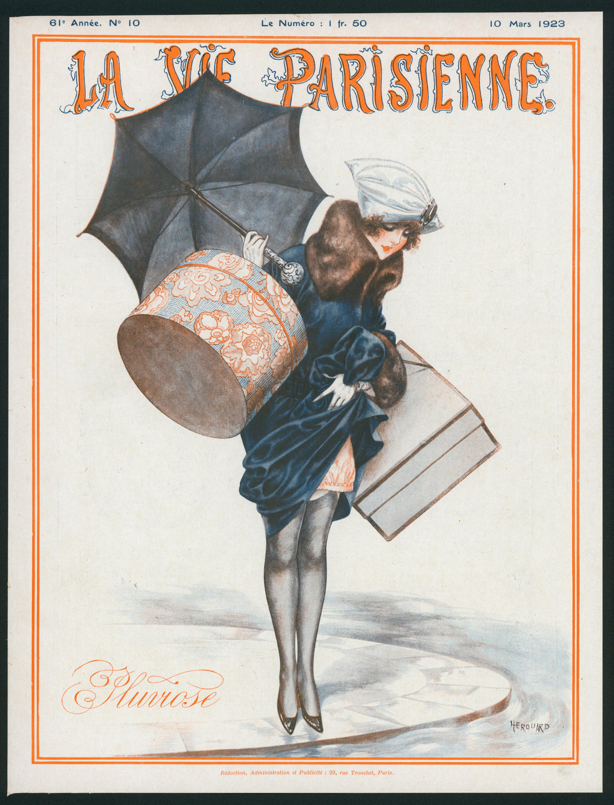 Rainy Days- La Vie Parisienne - Authentic Vintage Cover Art