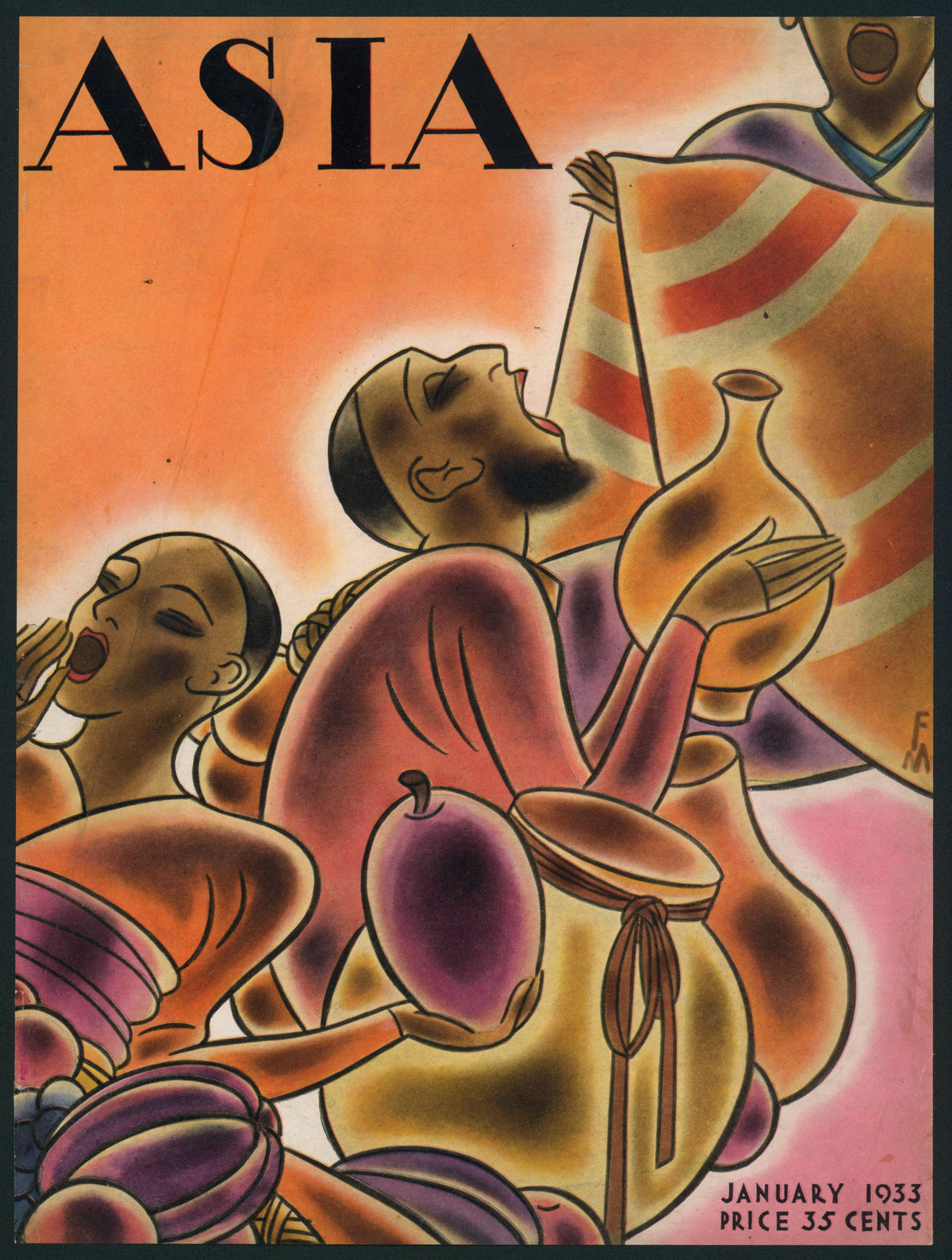 The Song of the East- Asia Magazine - Authentic Vintage Cover Art