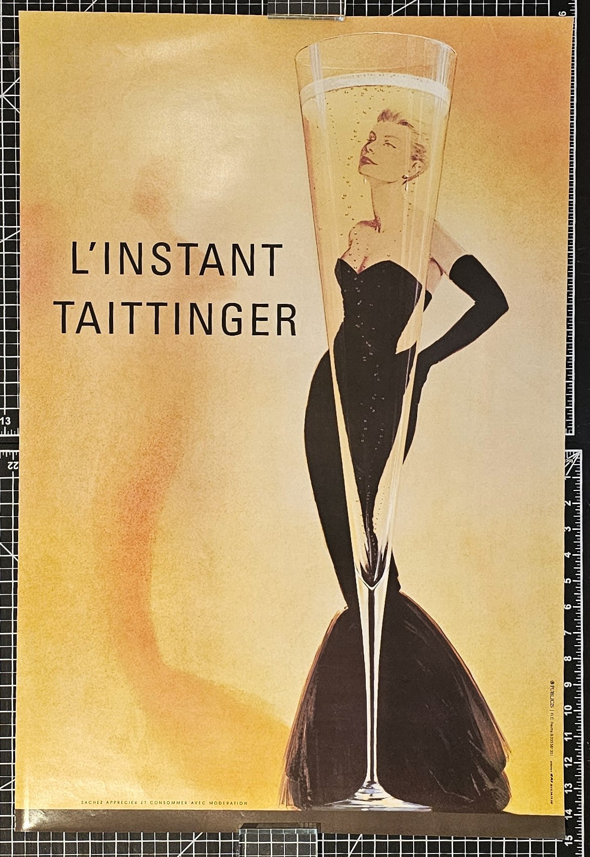 Taittenger Champagne - Authentic Vintage Poster