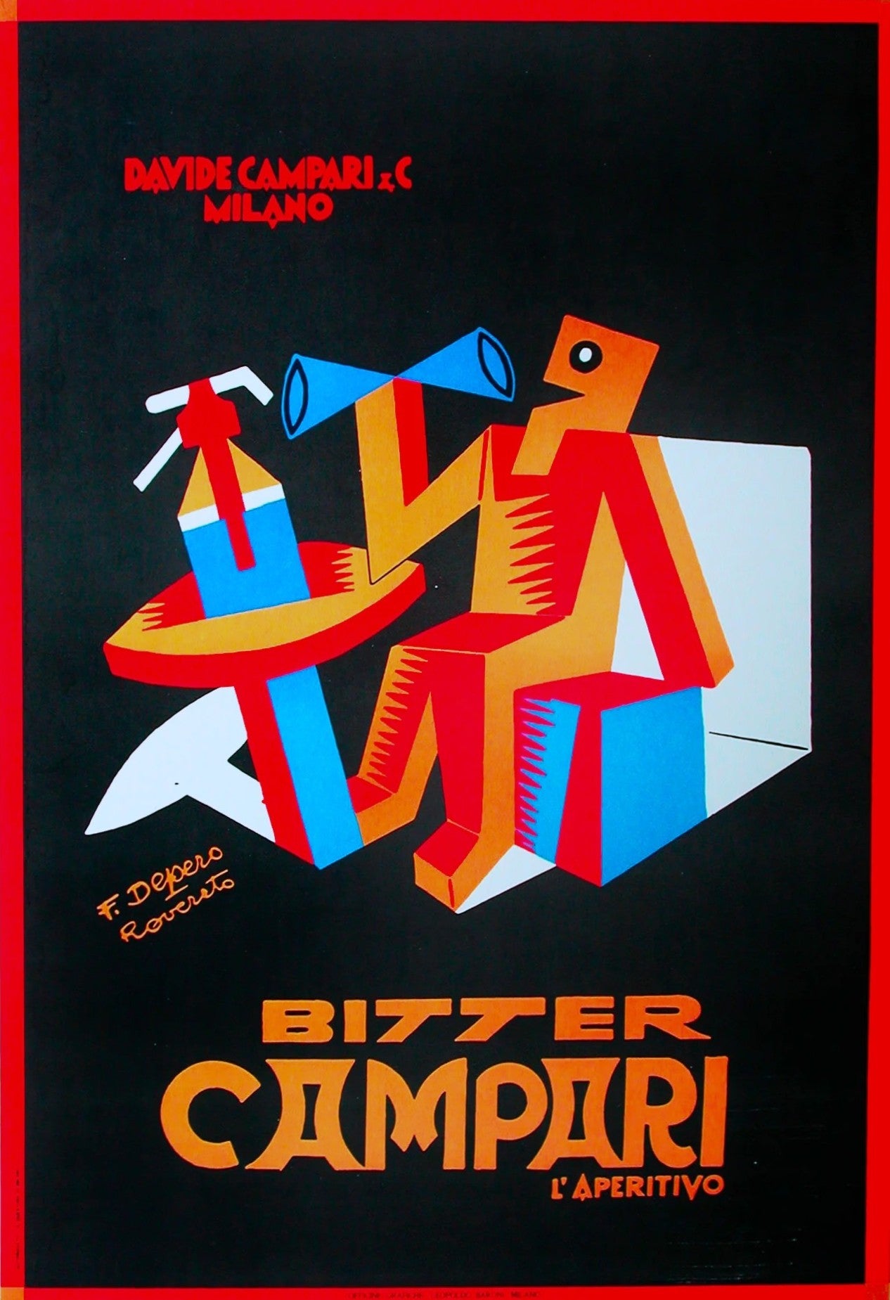 Bitter Campari L'Aperativo - Authentic Vintage Poster