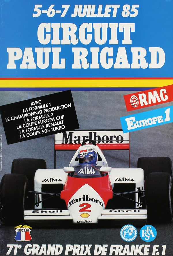 Grand Prix de France, Marlboro - Authentic Vintage Poster