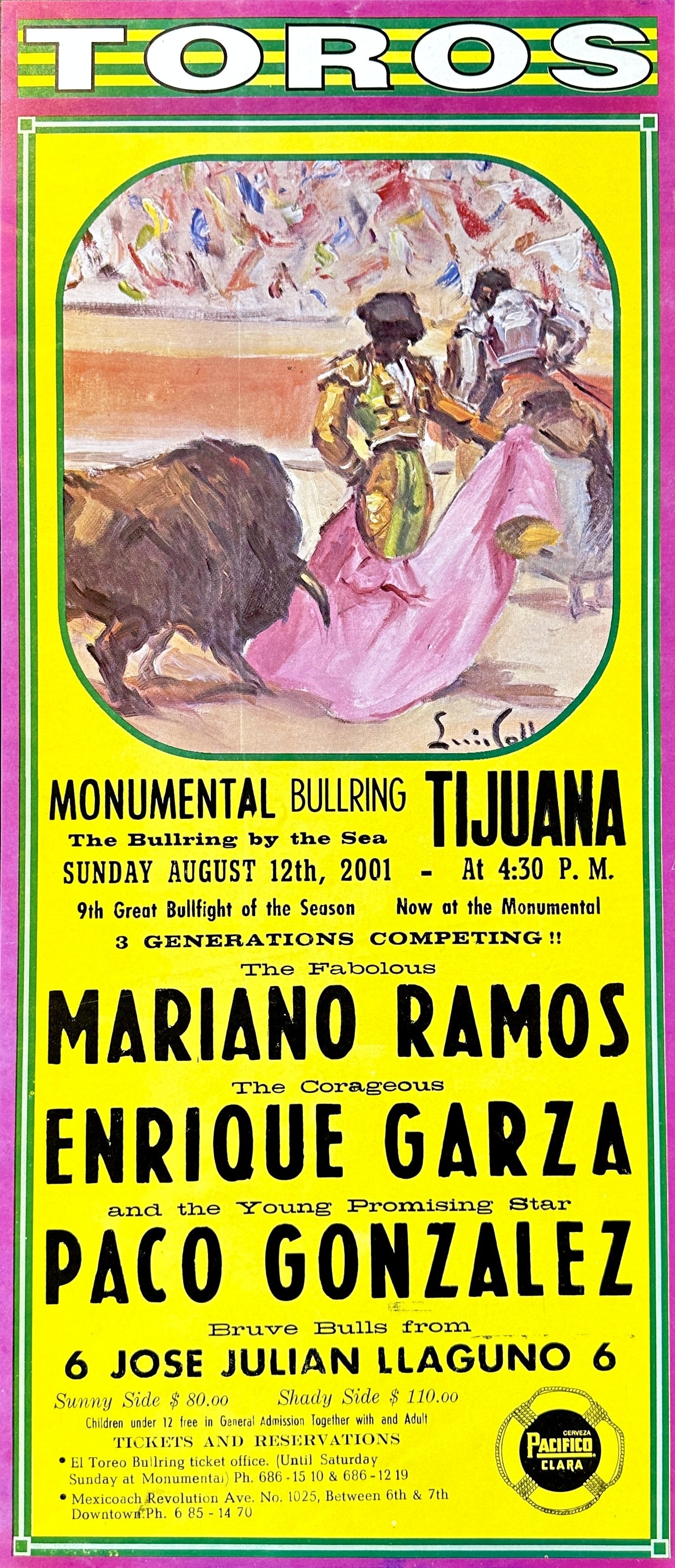 Toros de Tijuana, Mexico - Authentic Vintage Poster