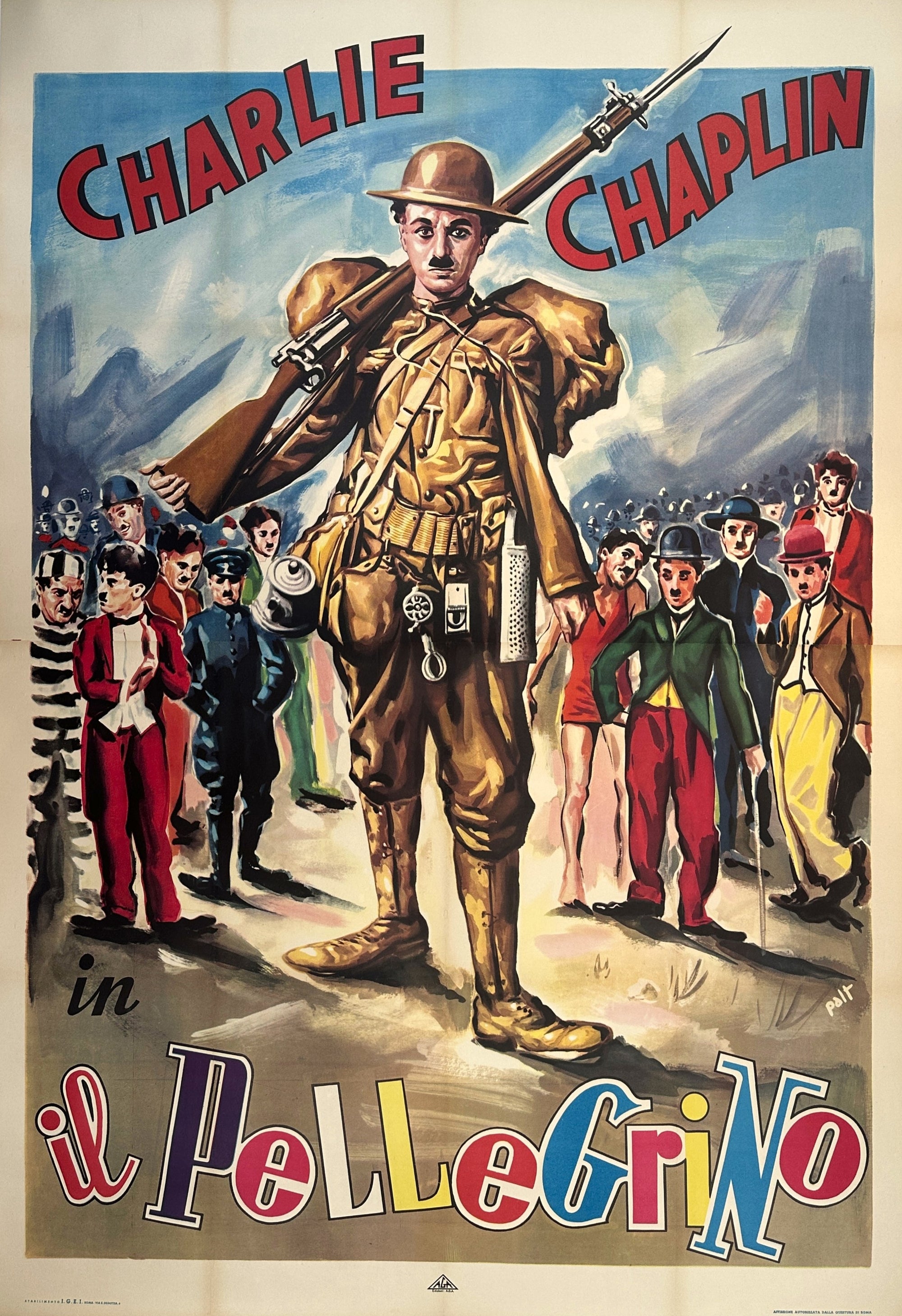 Chaplin Immigrant / Il Pelligrino - Authentic Vintage Poster