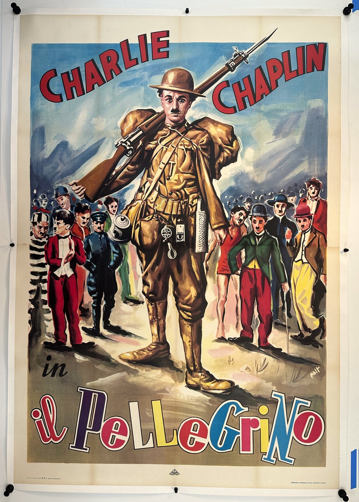Chaplin Immigrant / Il Pelligrino - Authentic Vintage Poster