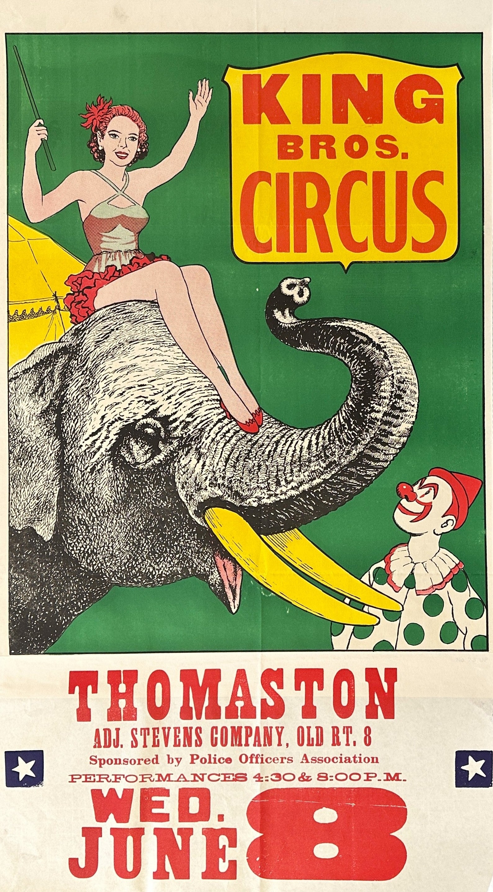 King Bros. Circus - Authentic Vintage Poster