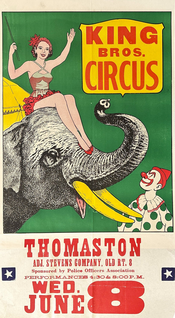 King Bros. Circus - Authentic Vintage Poster
