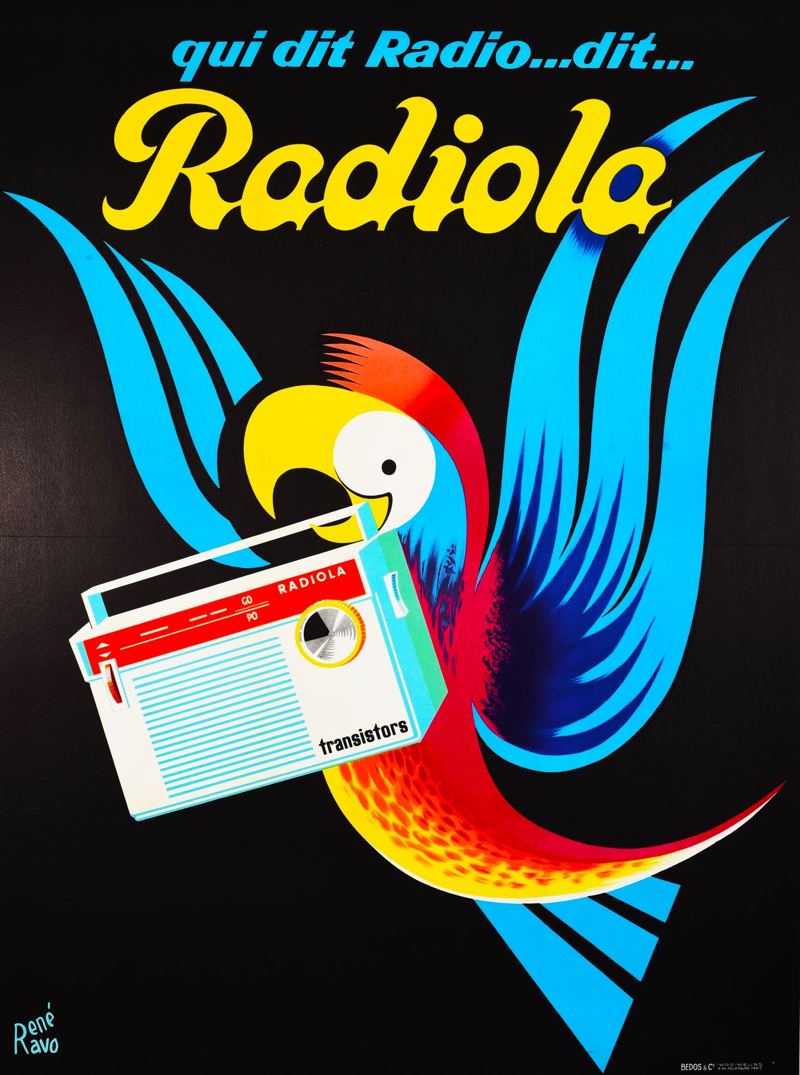 Radiola by René Ravo - Authentic Vintage Poster
